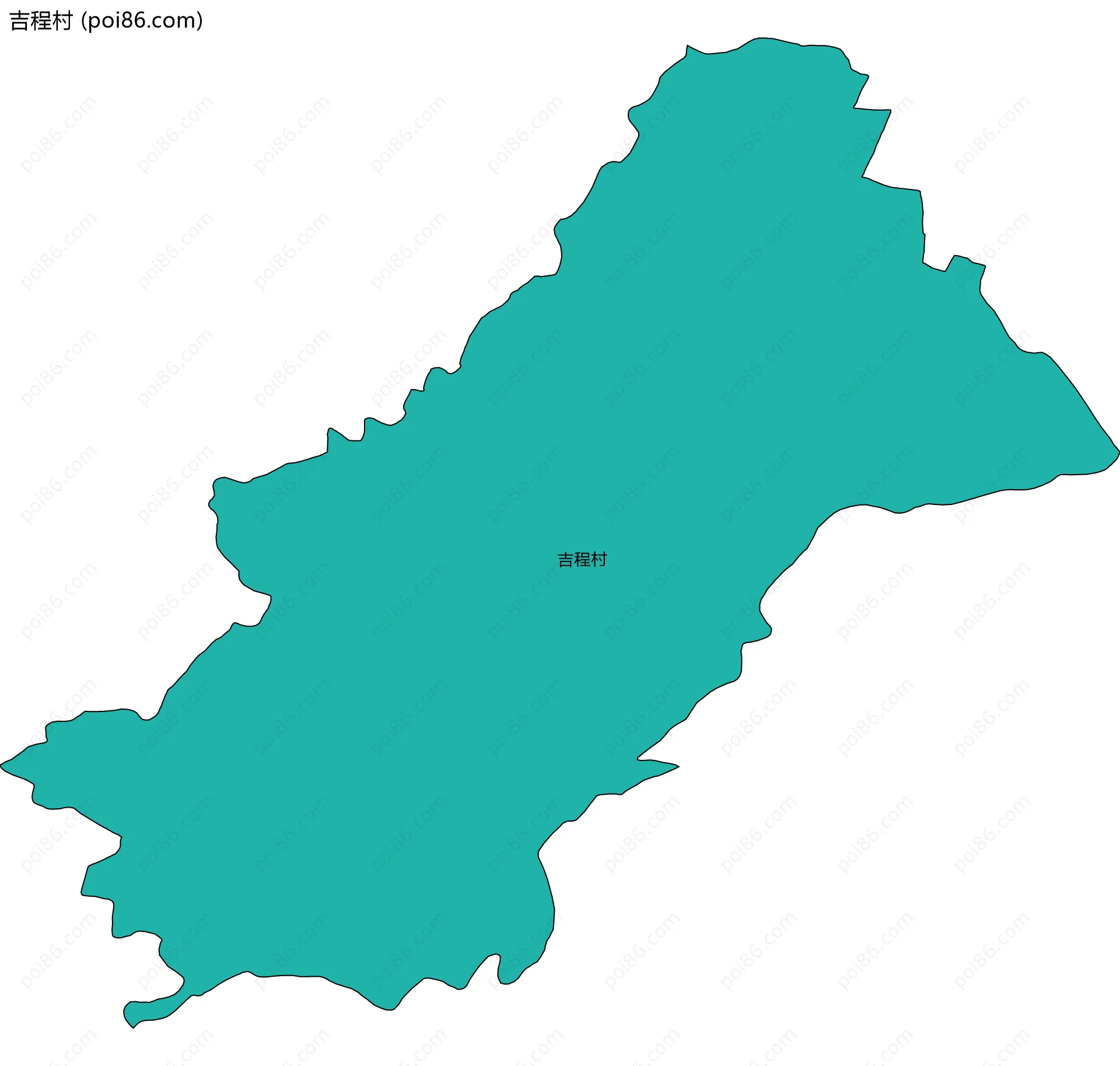 吉程村边界地图