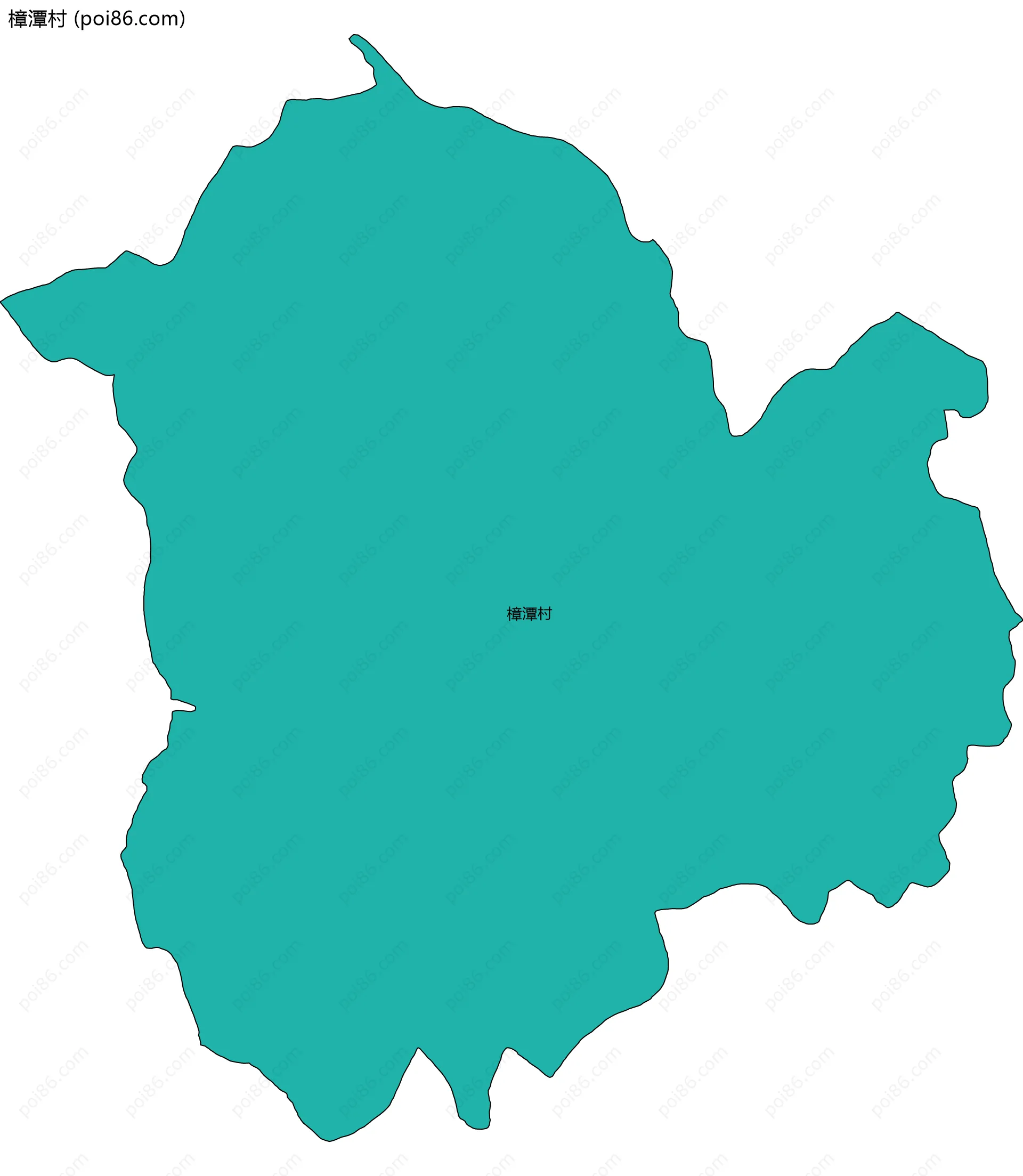 樟潭村边界地图