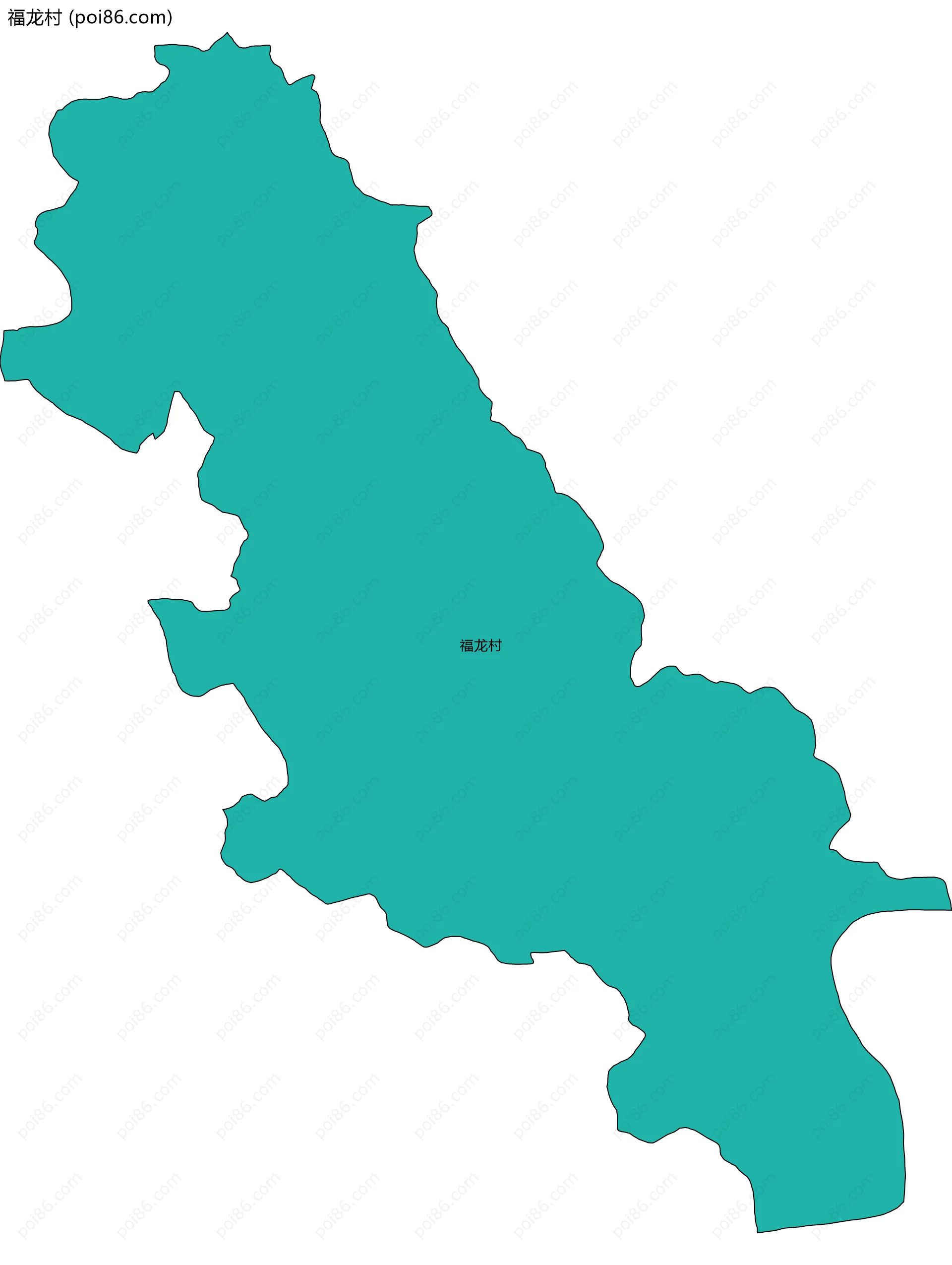 福龙村边界地图