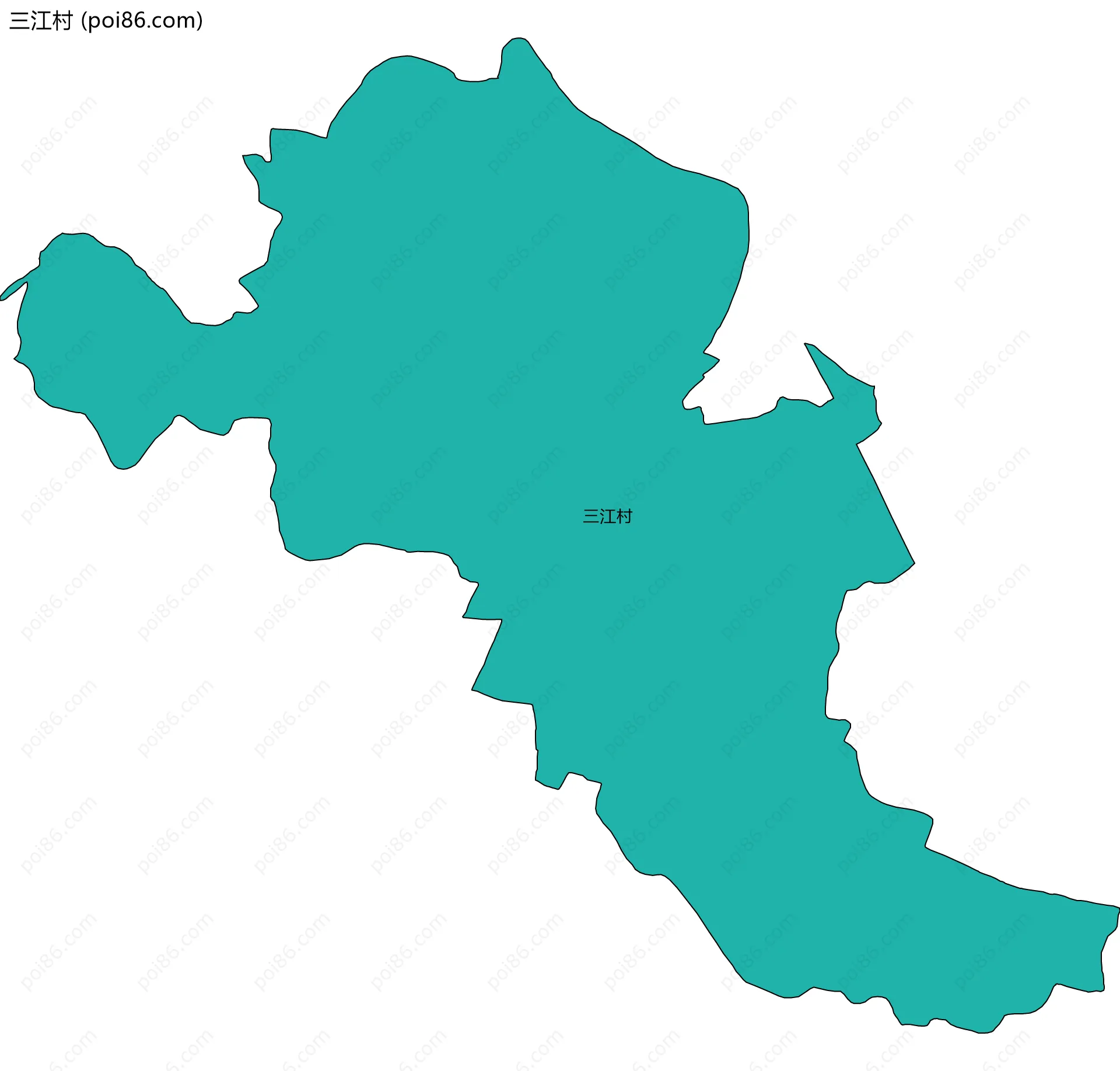 三江村边界地图