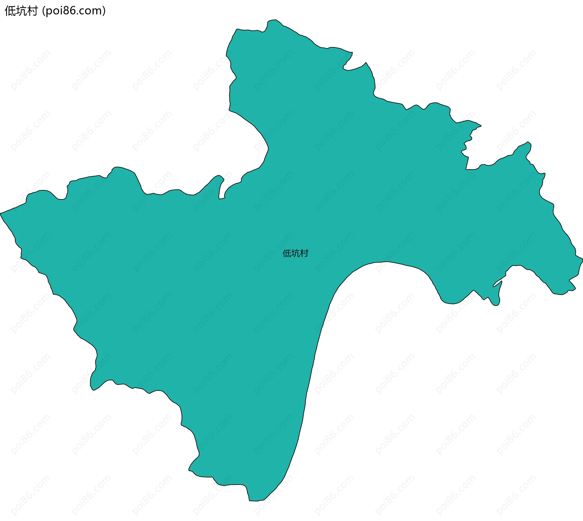 低坑村边界地图
