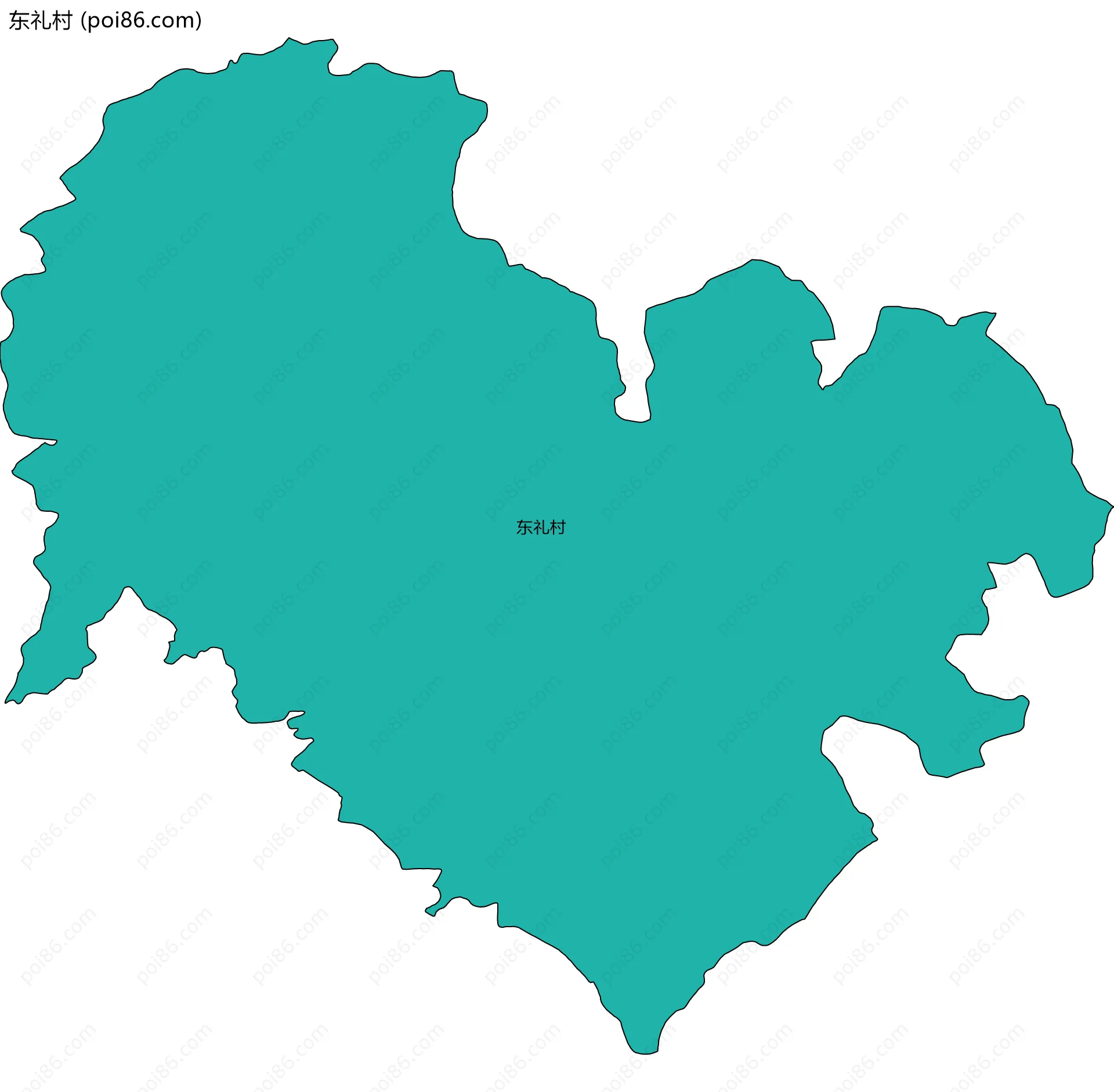 东礼村边界地图