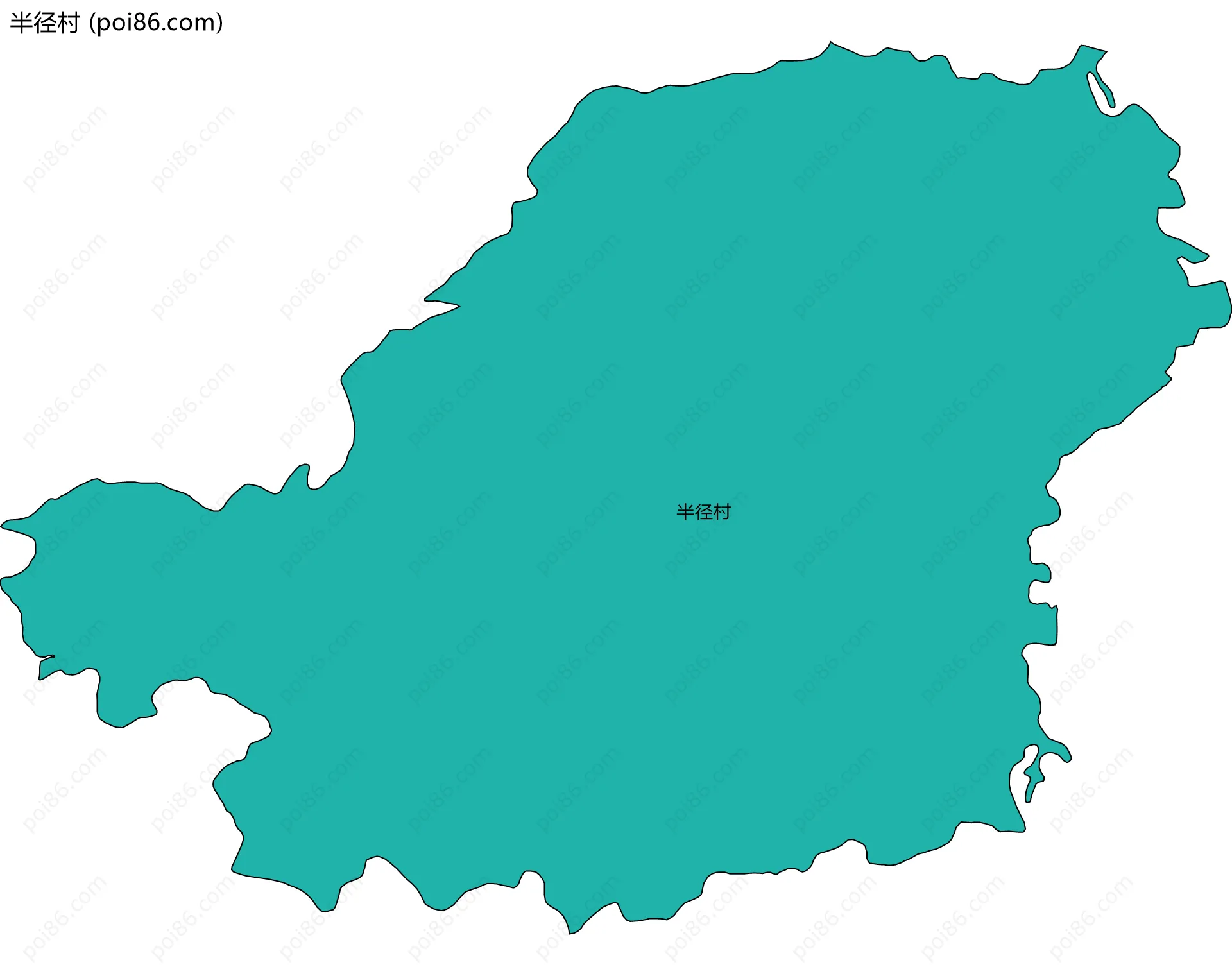 半径村边界地图