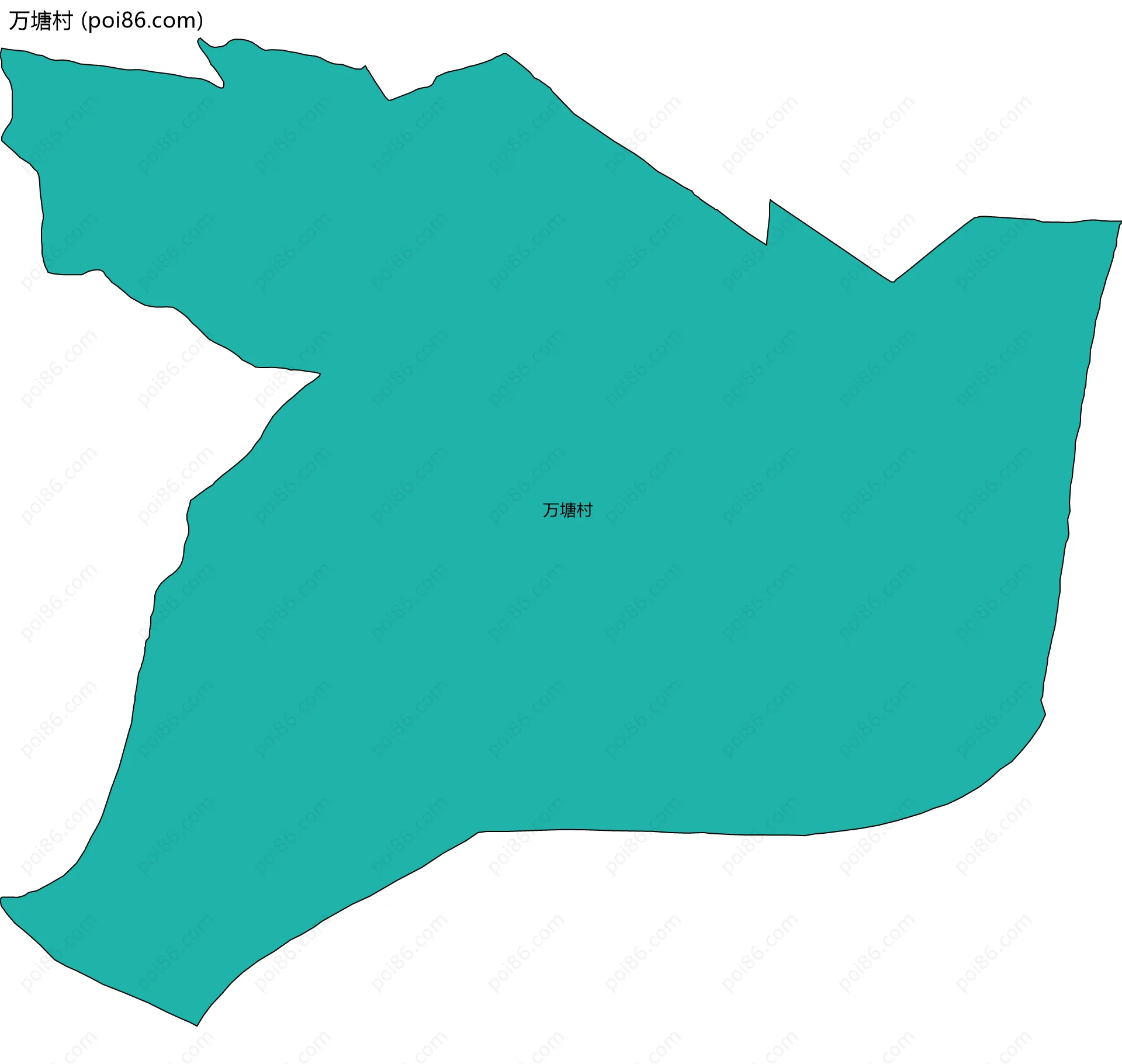 万塘村边界地图