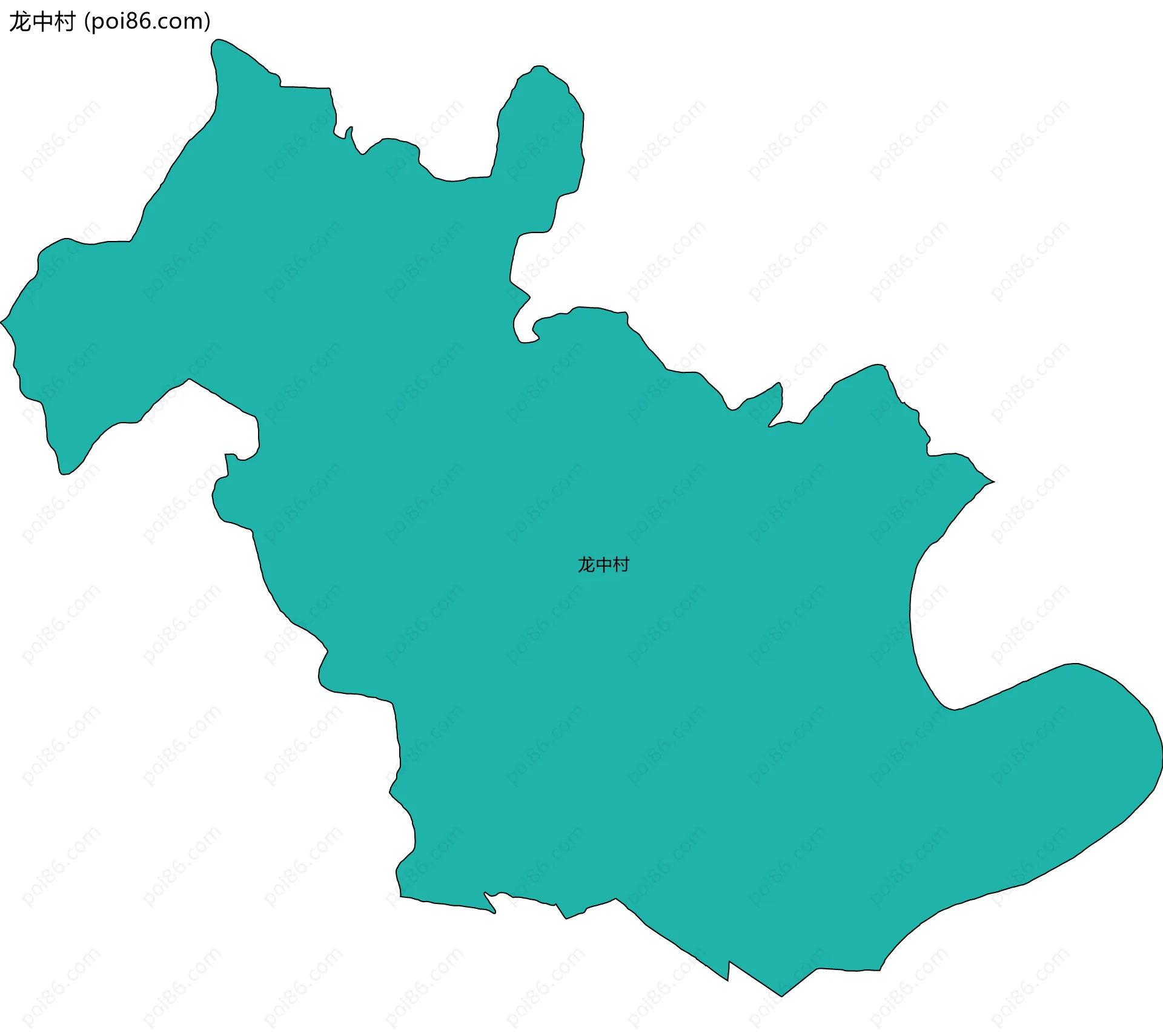 龙中村边界地图