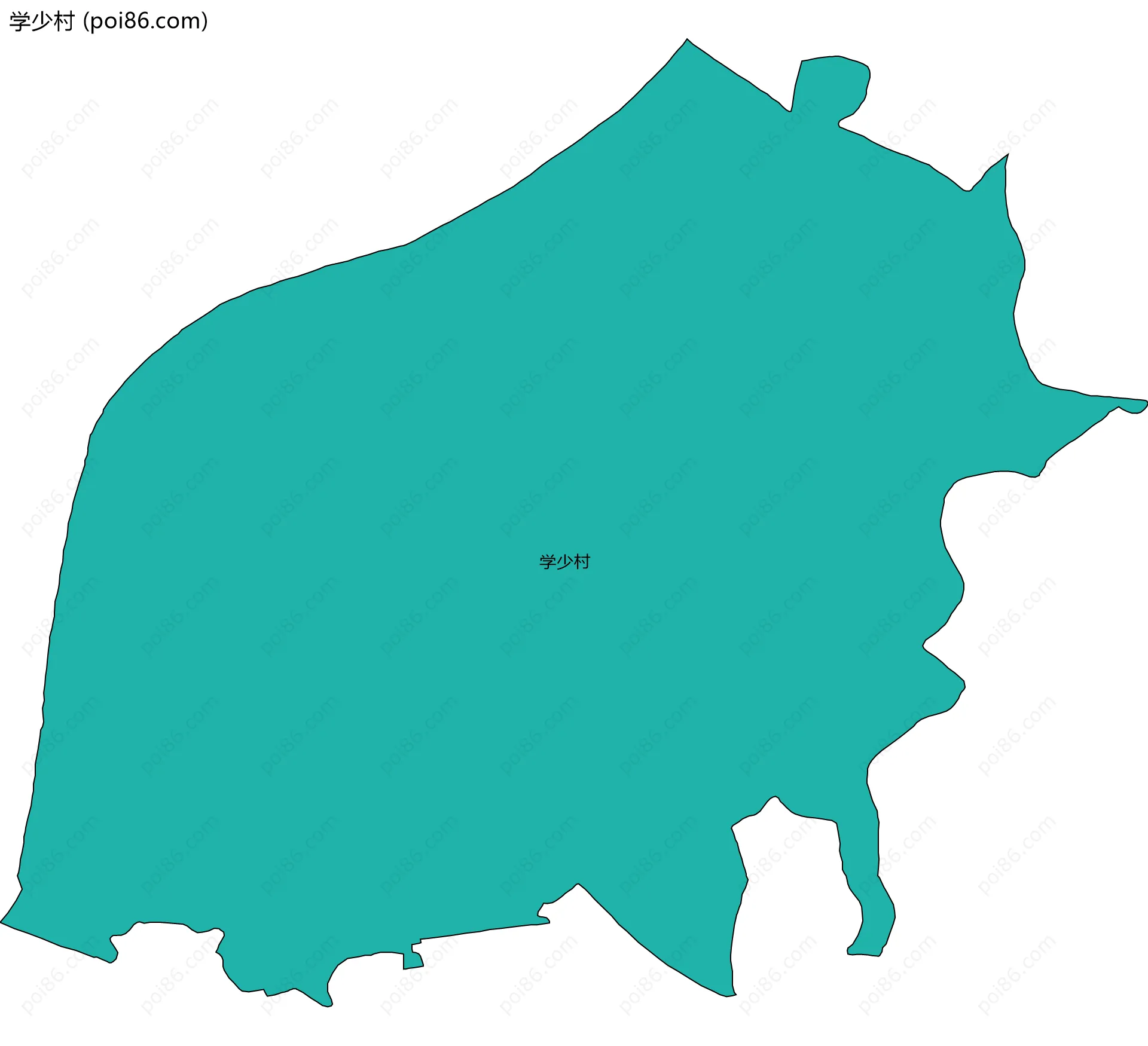 学少村边界地图