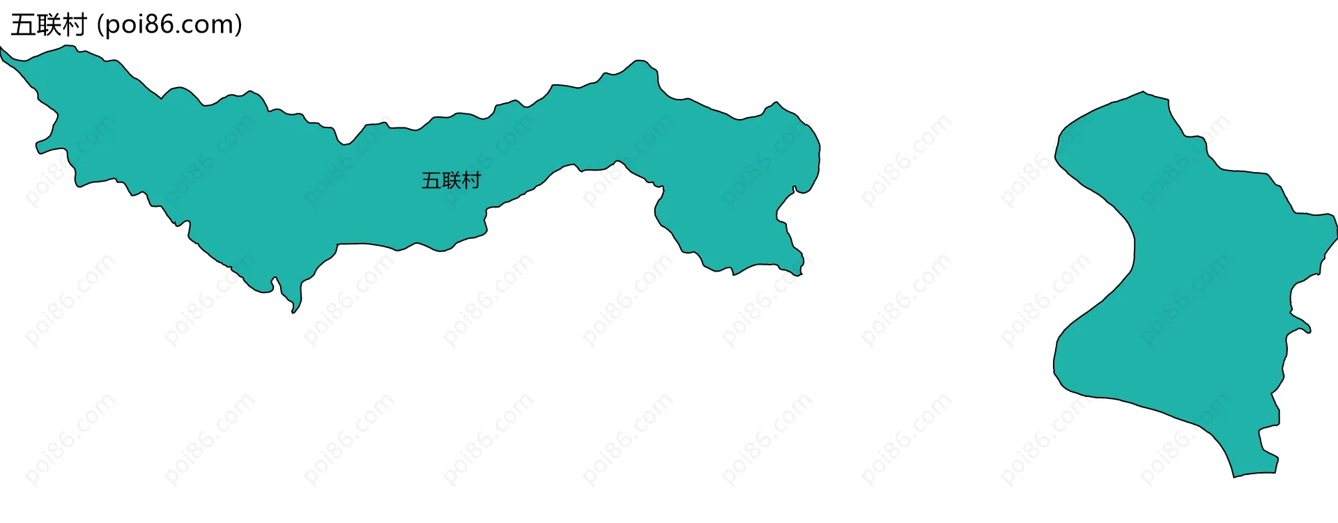 五联村边界地图