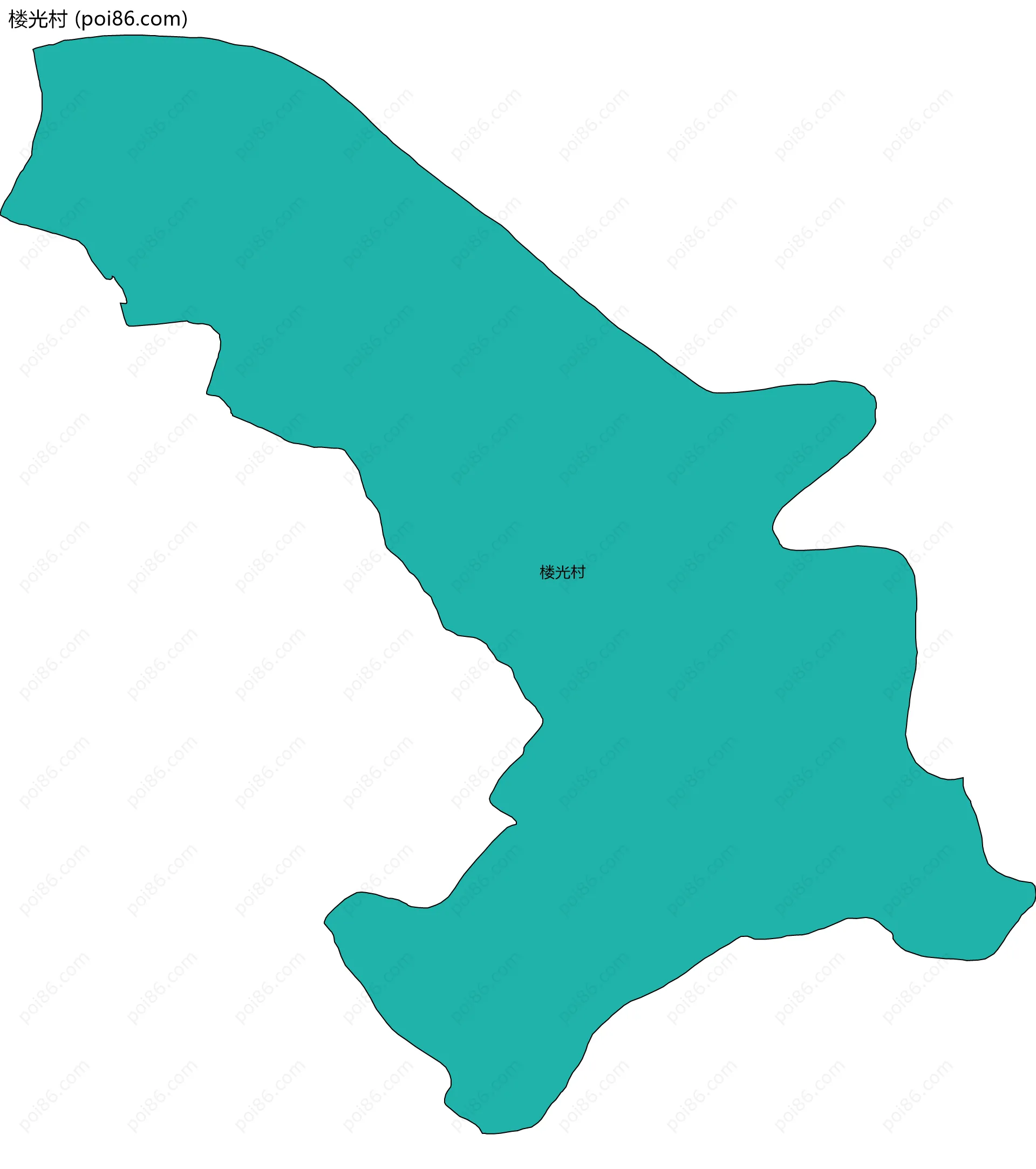 楼光村边界地图