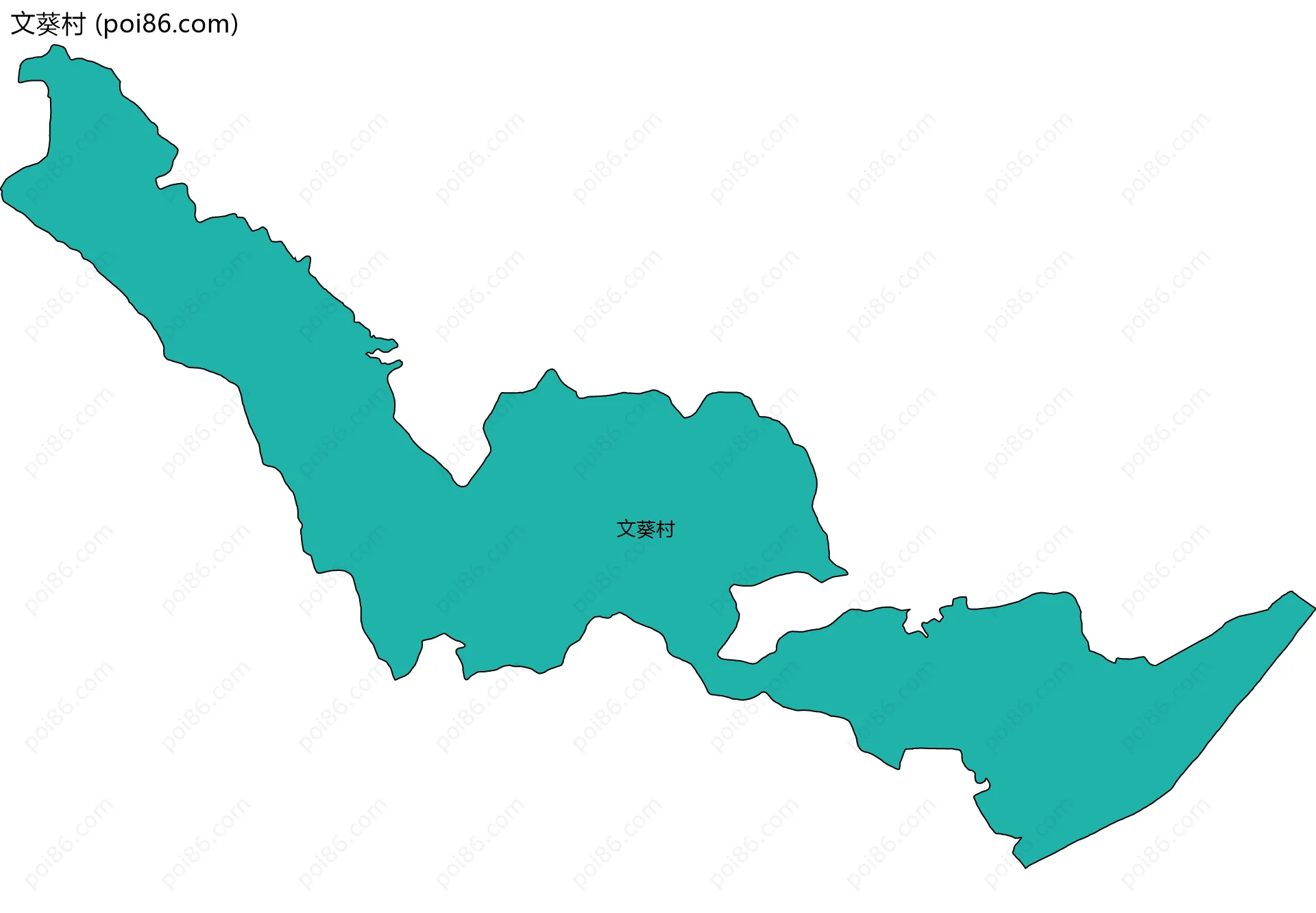 文葵村边界地图