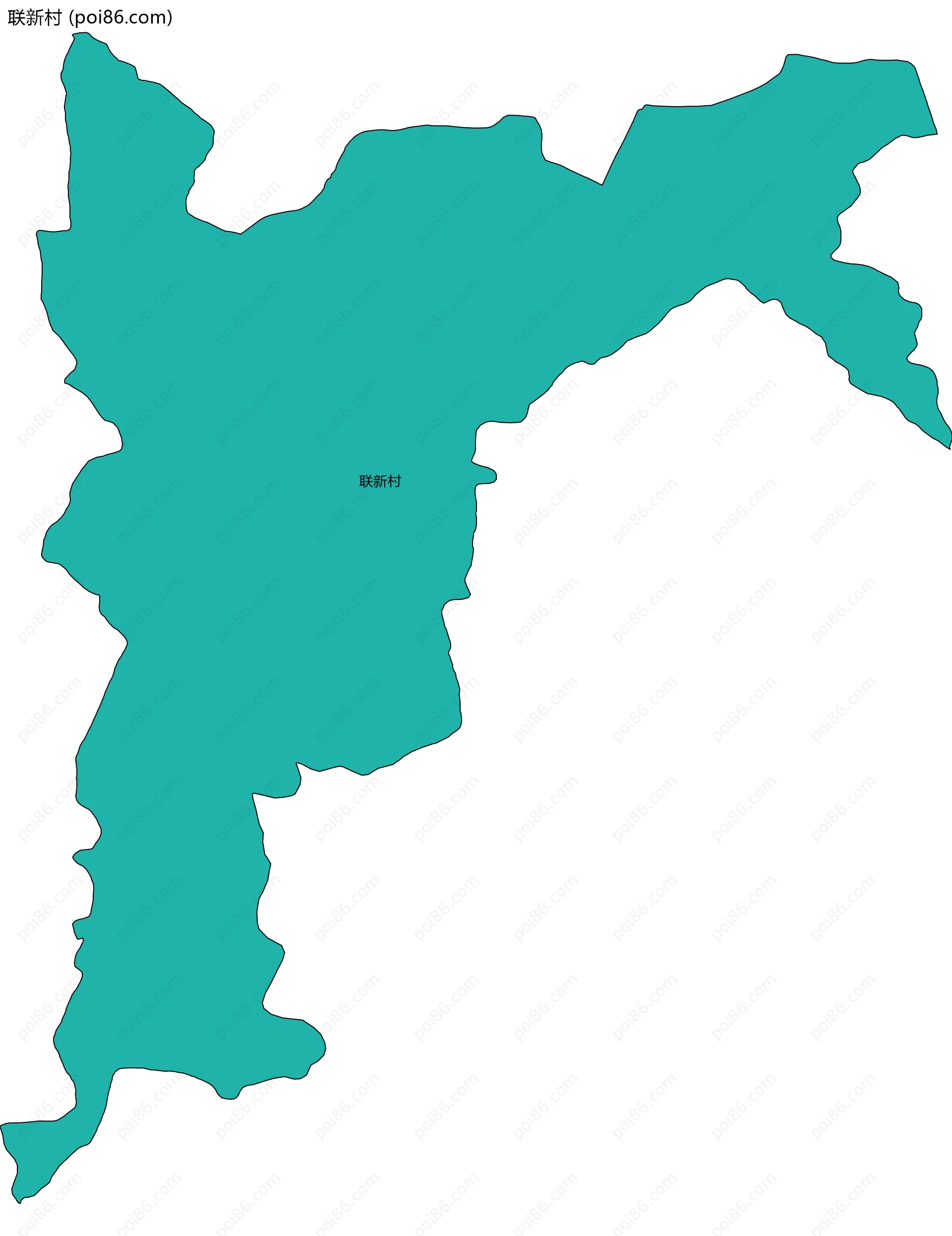 联新村边界地图