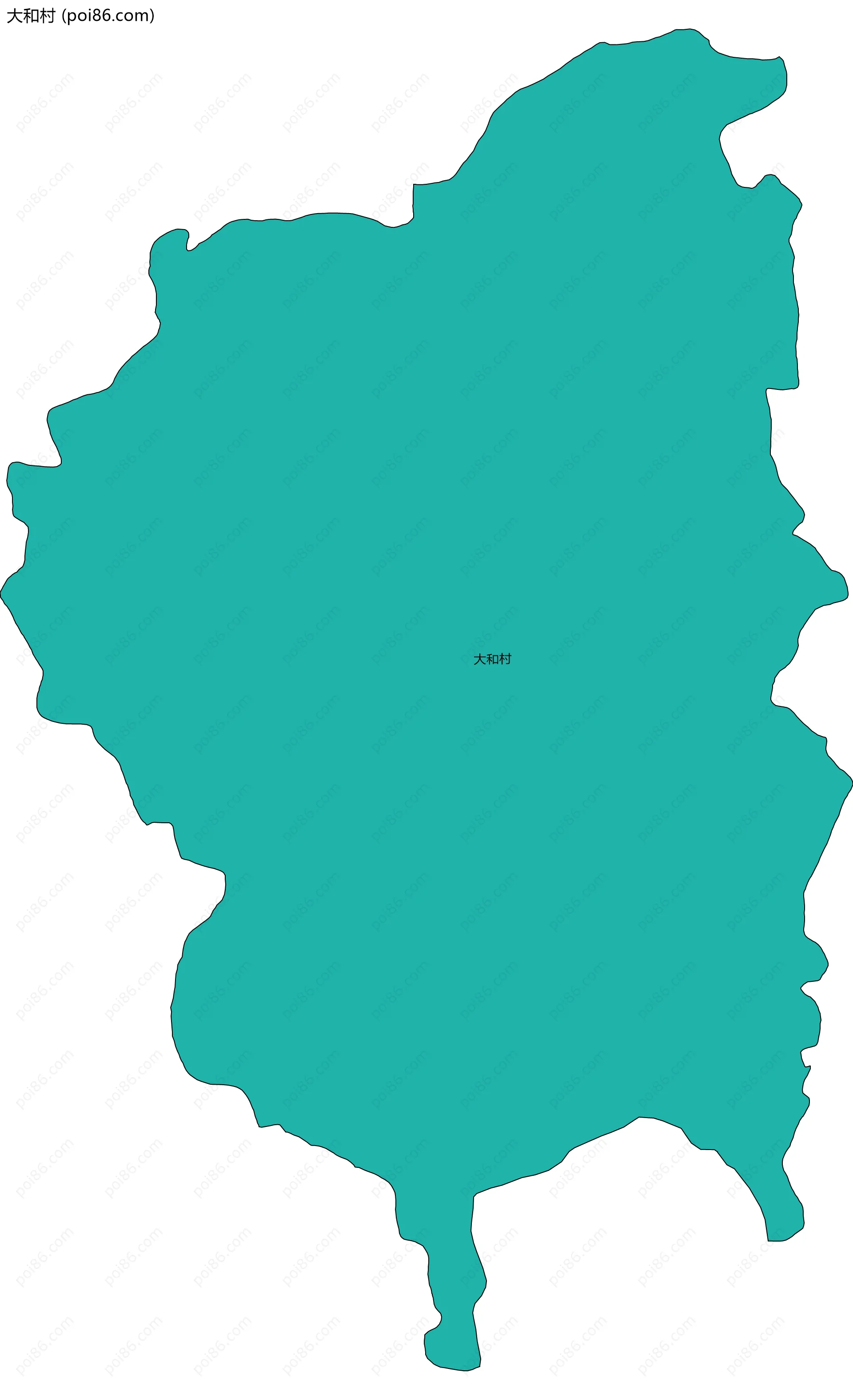 大和村边界地图