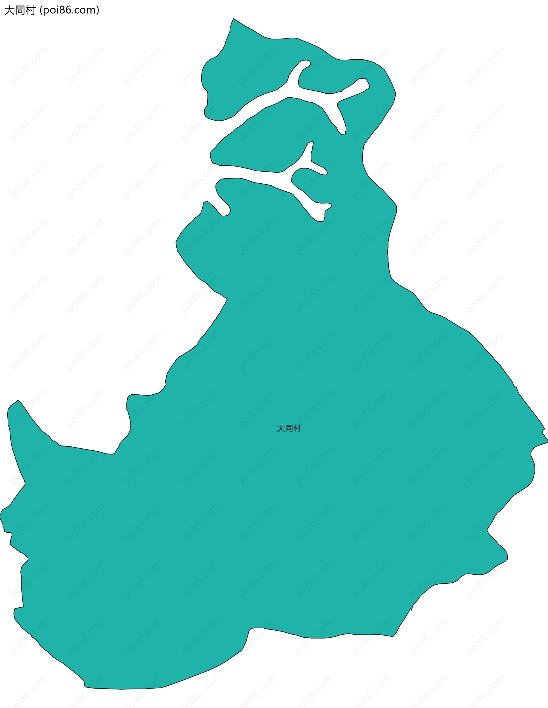 大同村边界地图