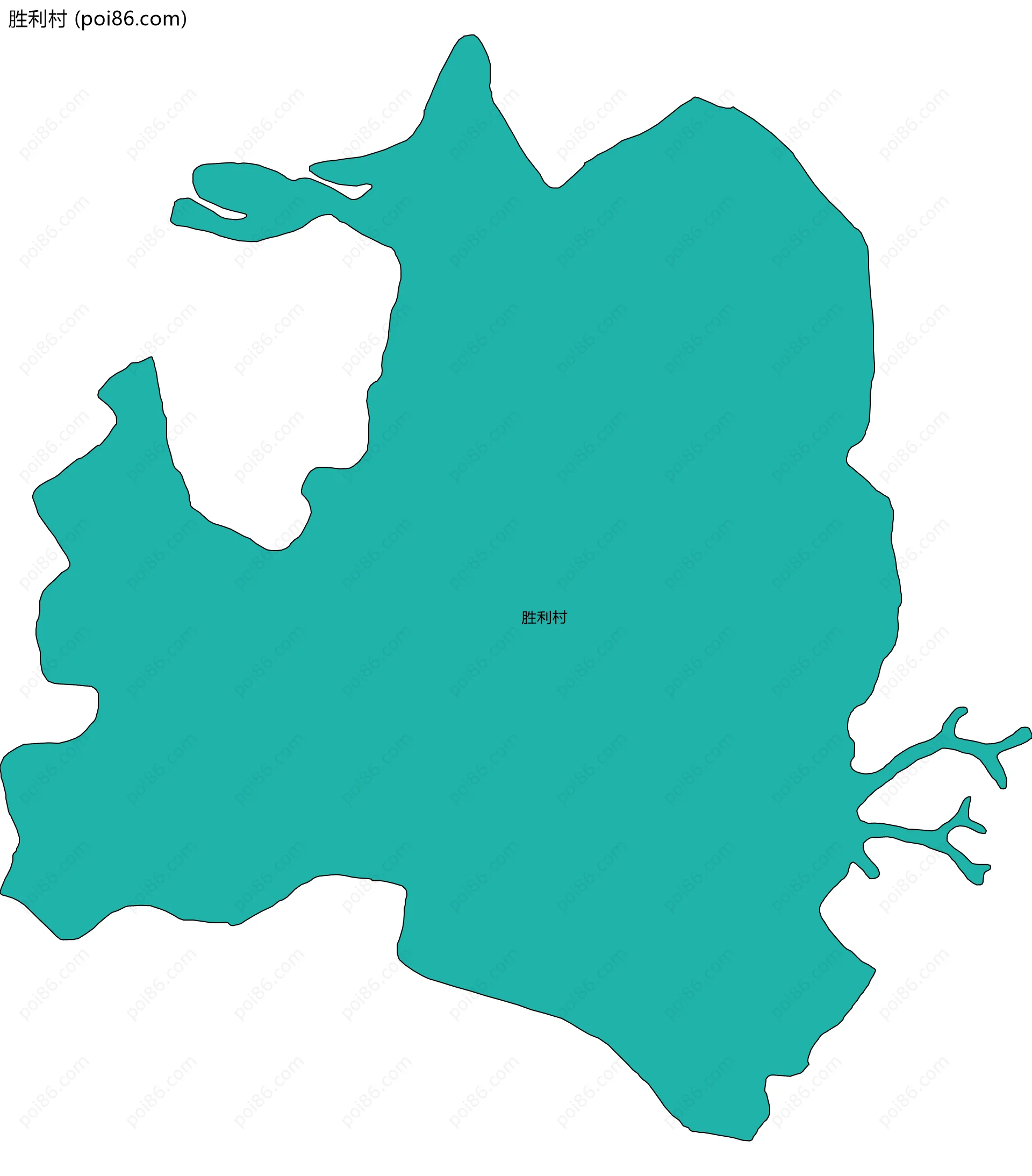 胜利村边界地图