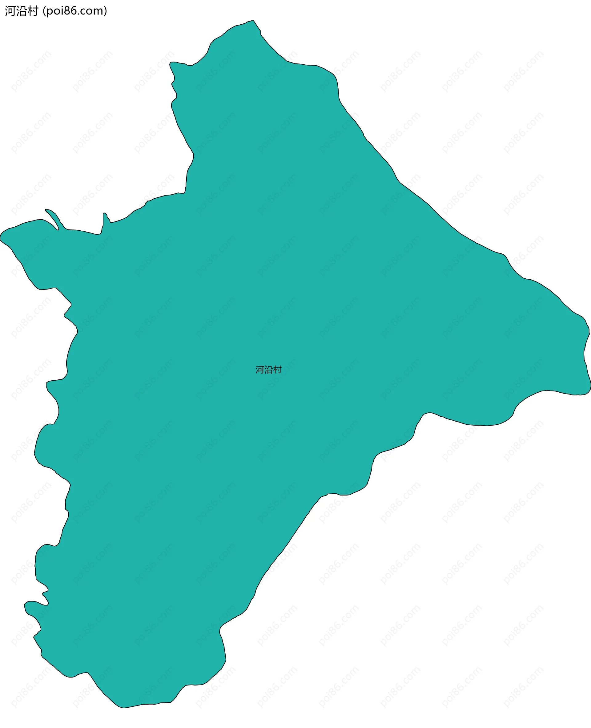 河沿村边界地图