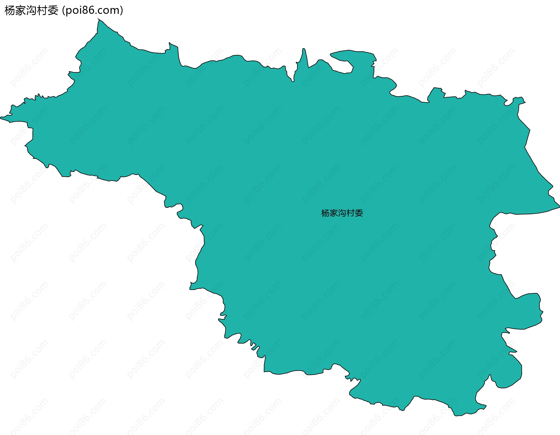 杨家沟村委边界地图
