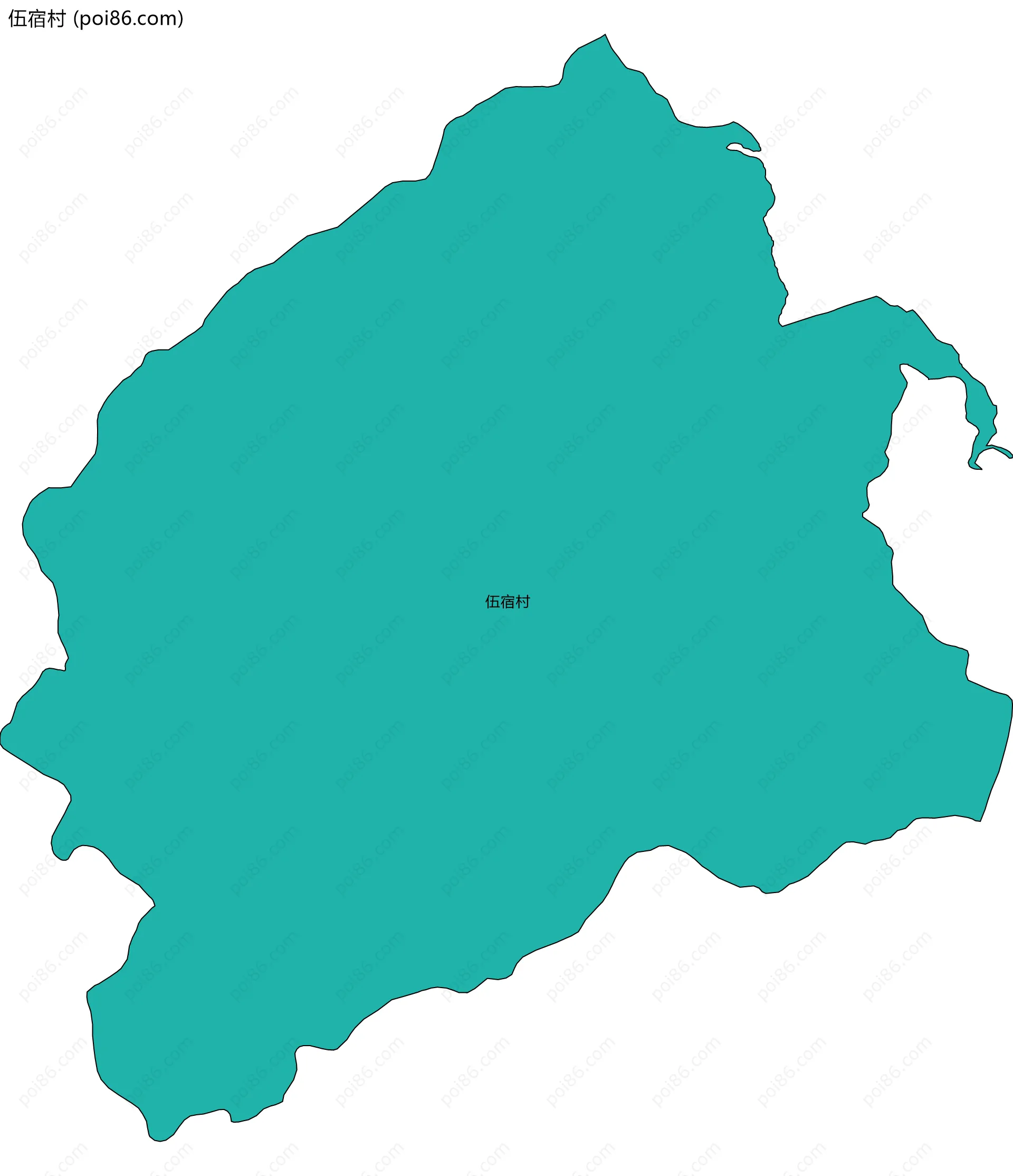 伍宿村边界地图