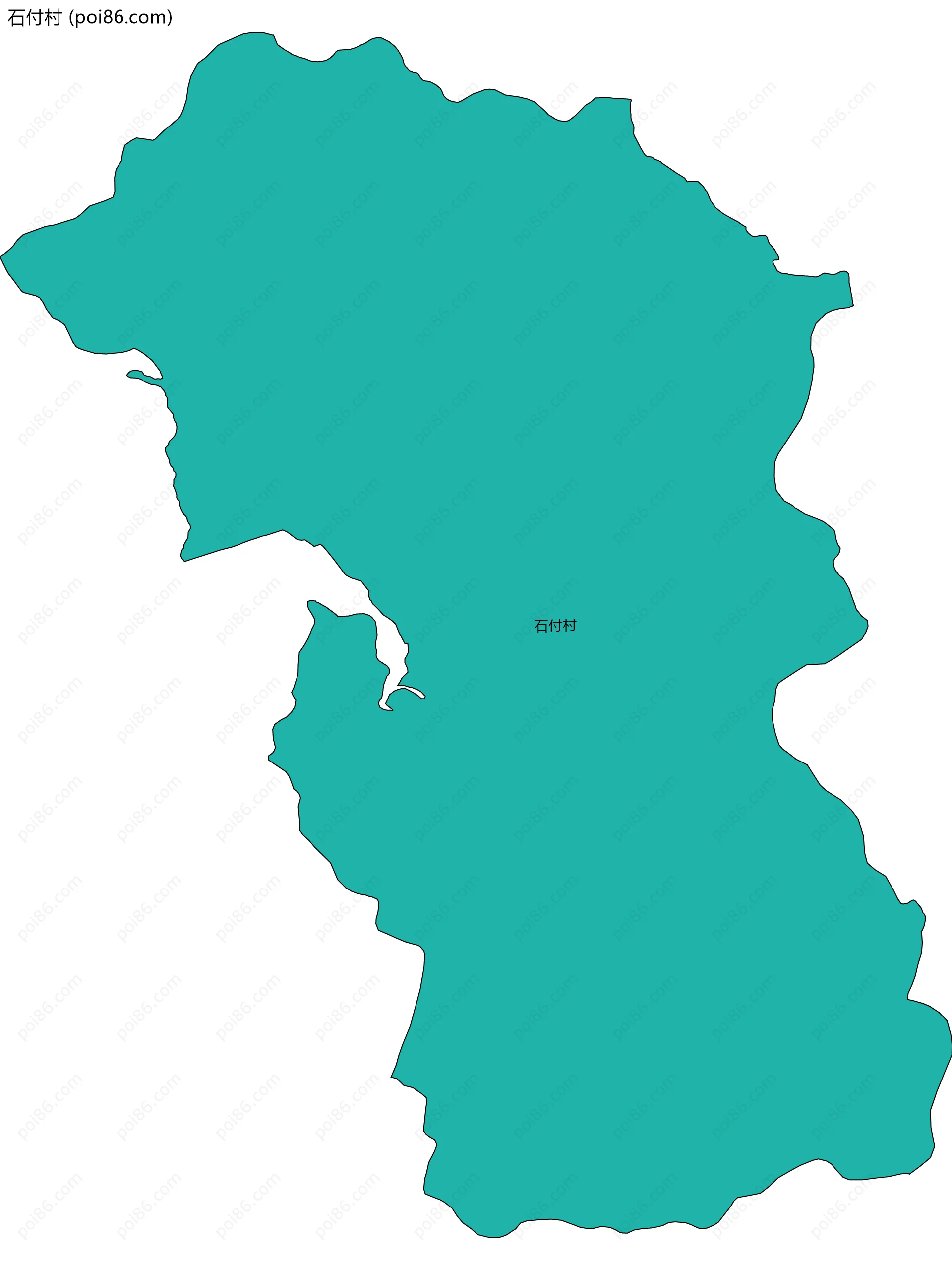 石付村边界地图