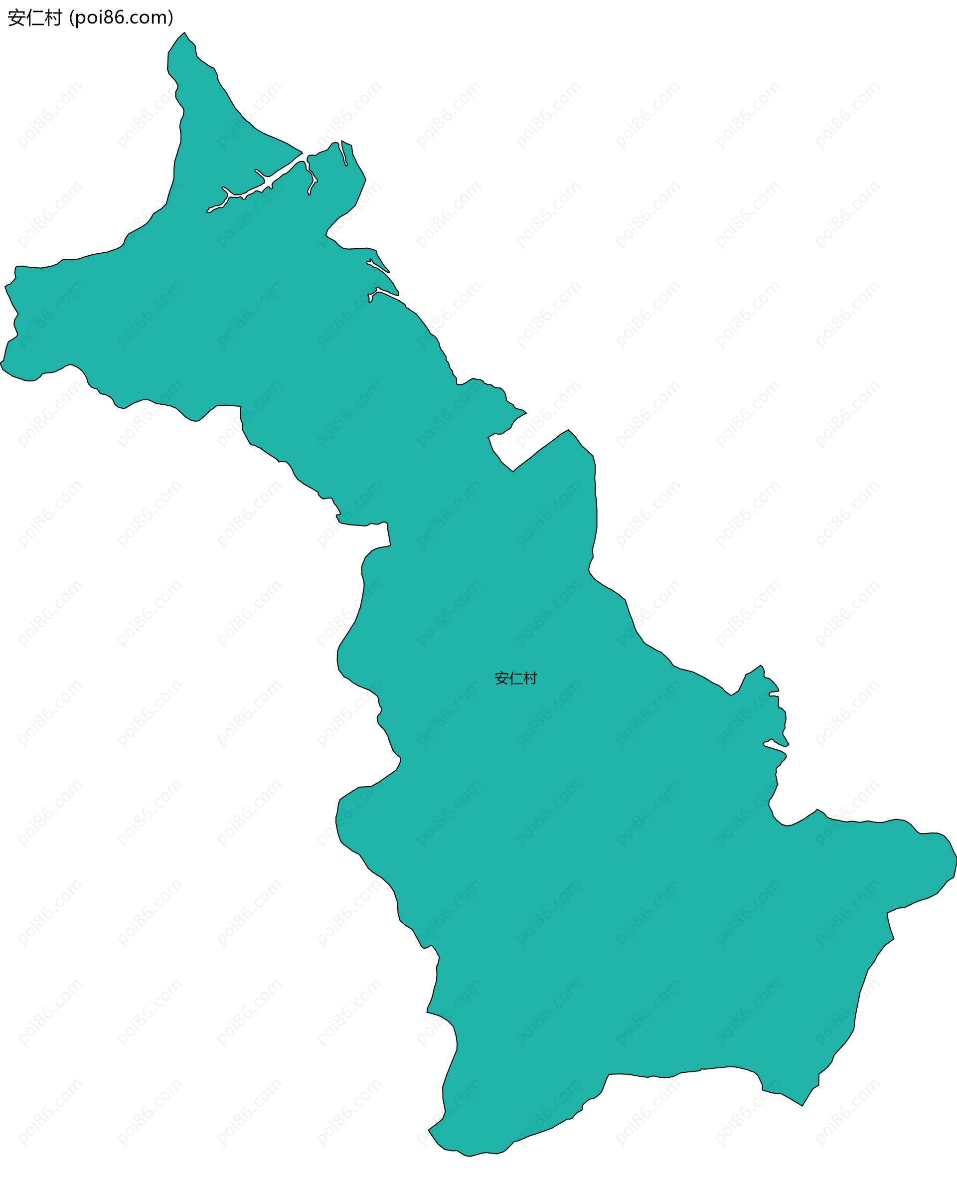 安仁村边界地图