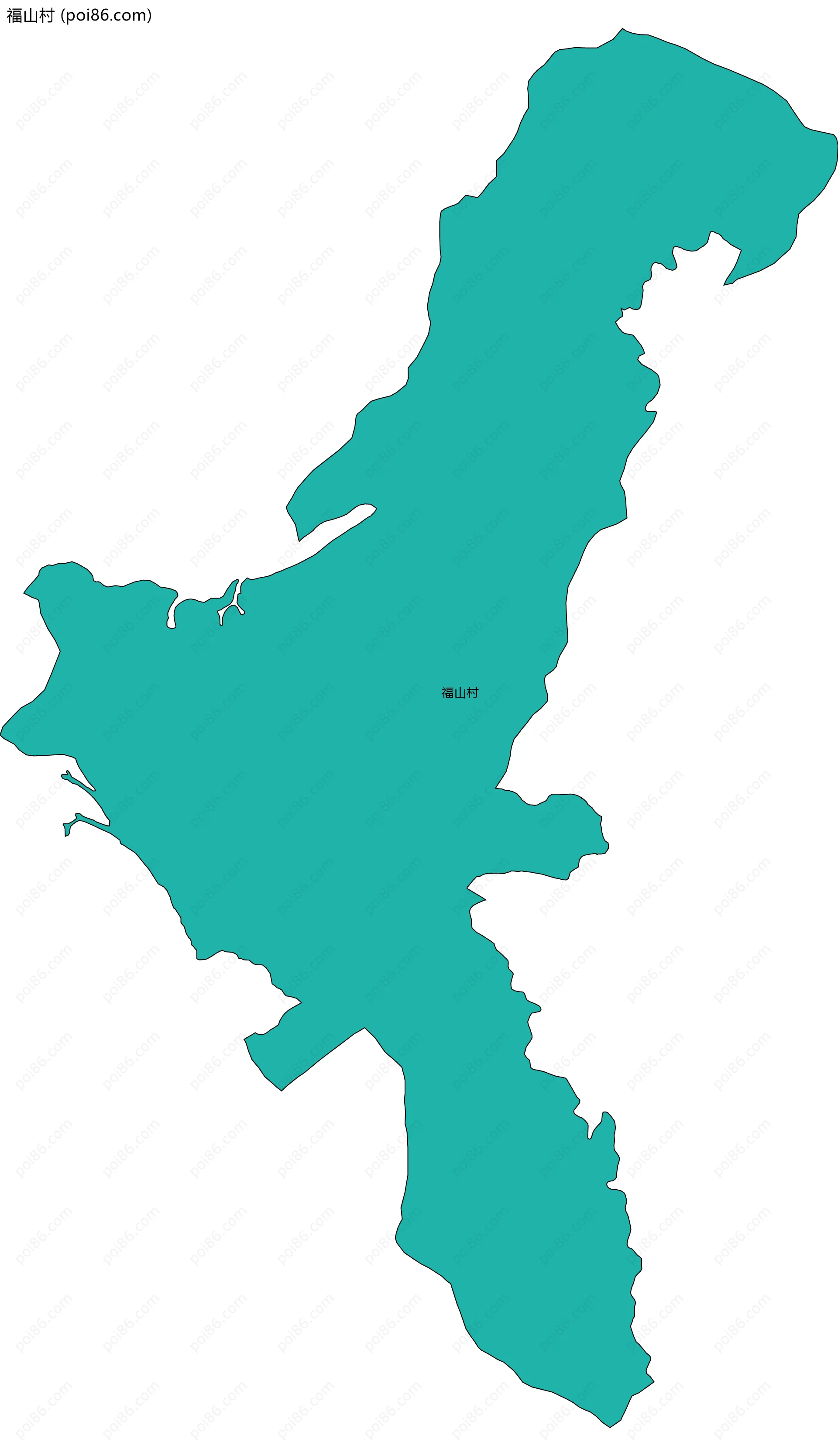 福山村边界地图