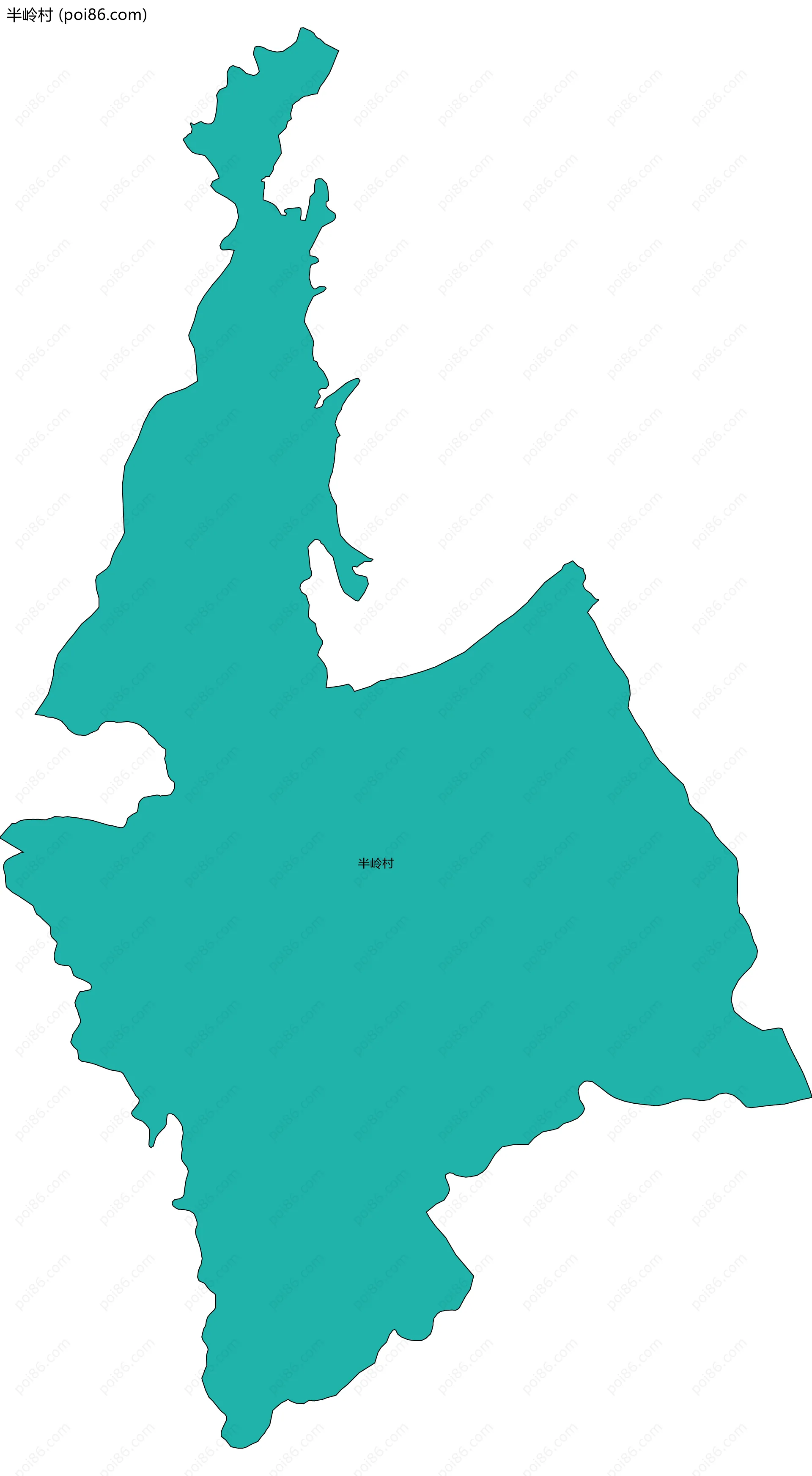 半岭村边界地图