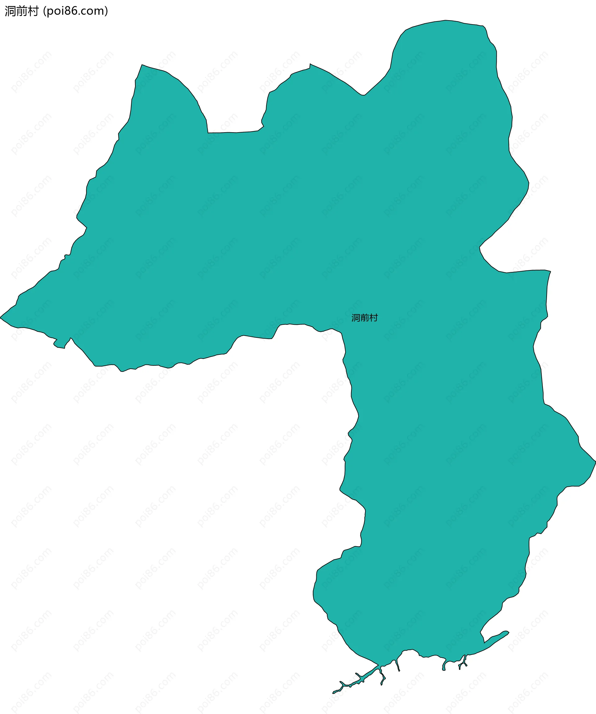 洞前村边界地图