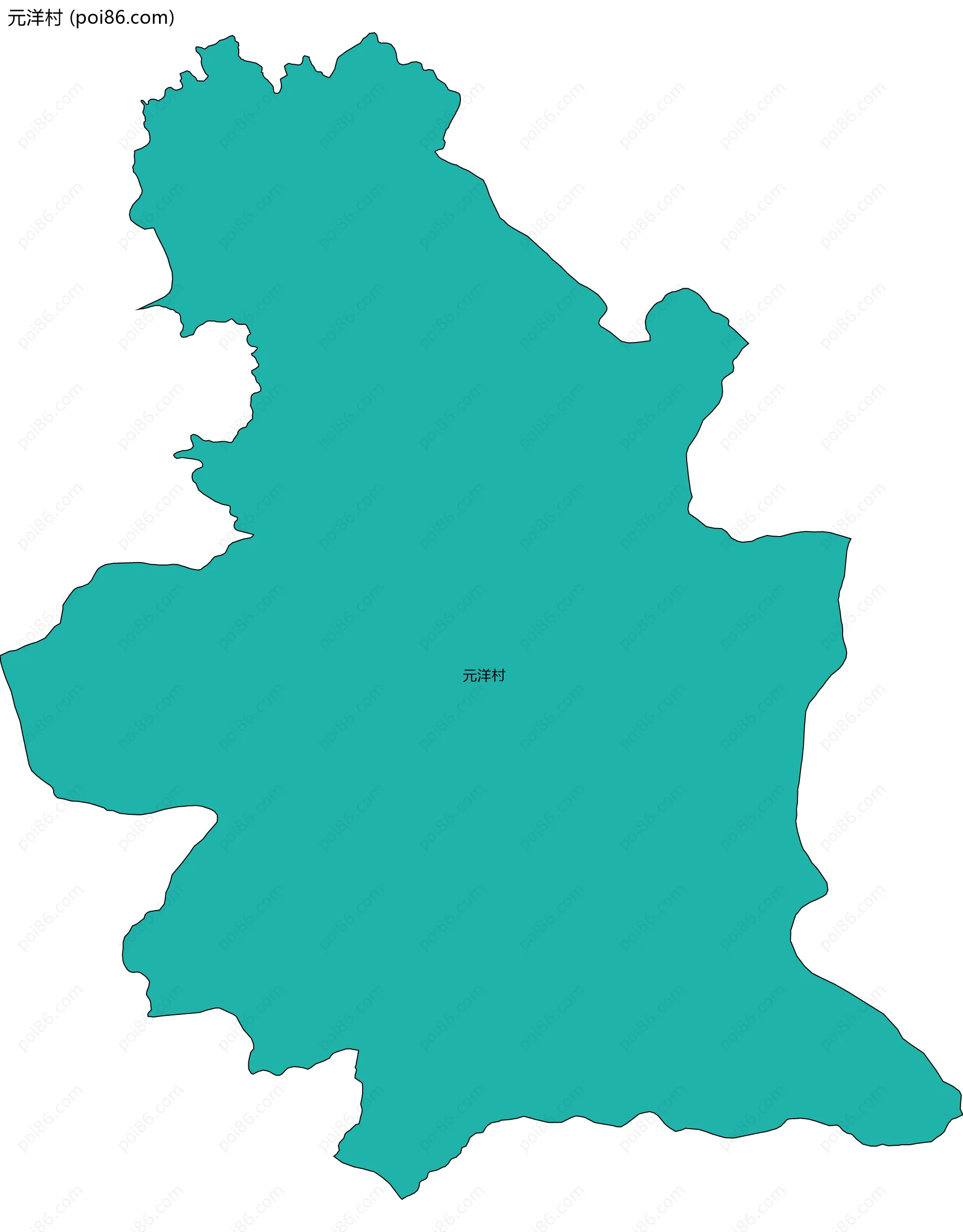 元洋村边界地图