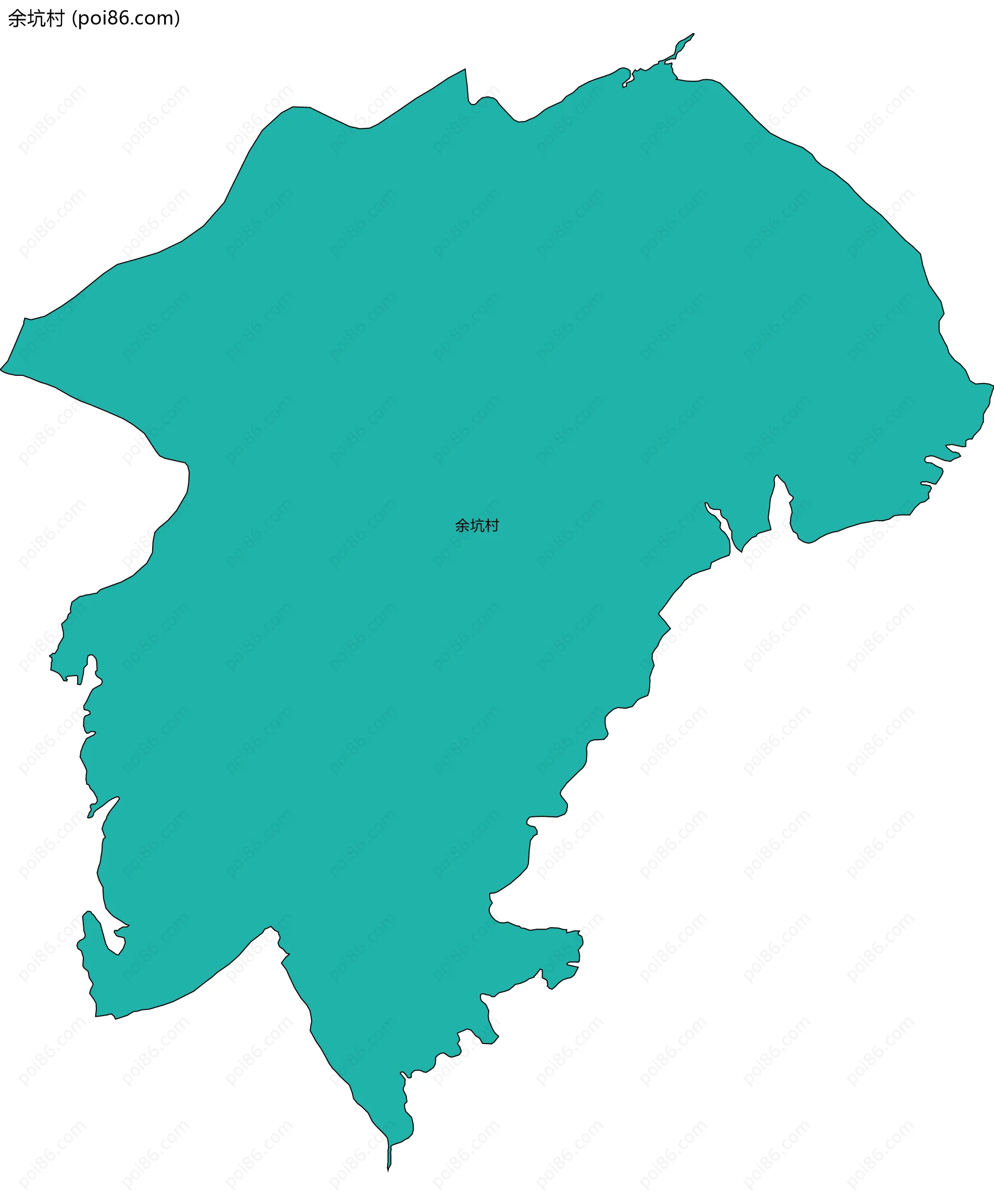 余坑村边界地图