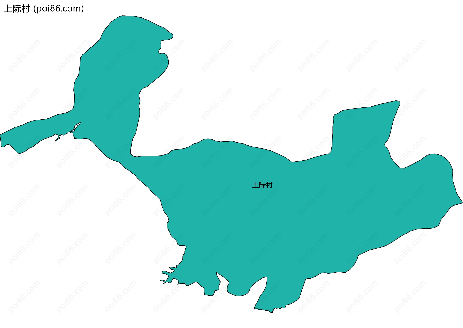 上际村边界地图