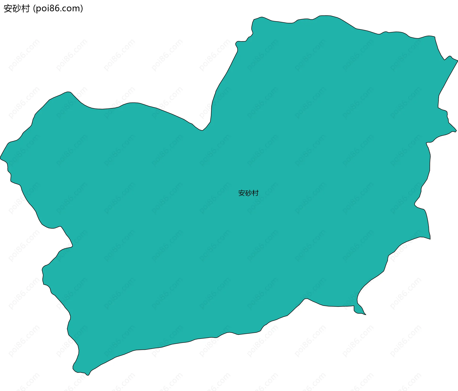 安砂村边界地图