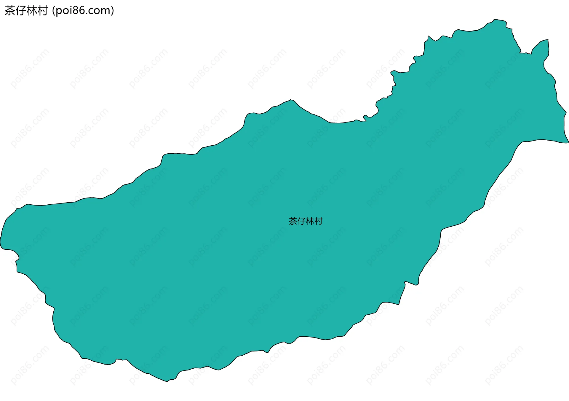 茶仔林村边界地图