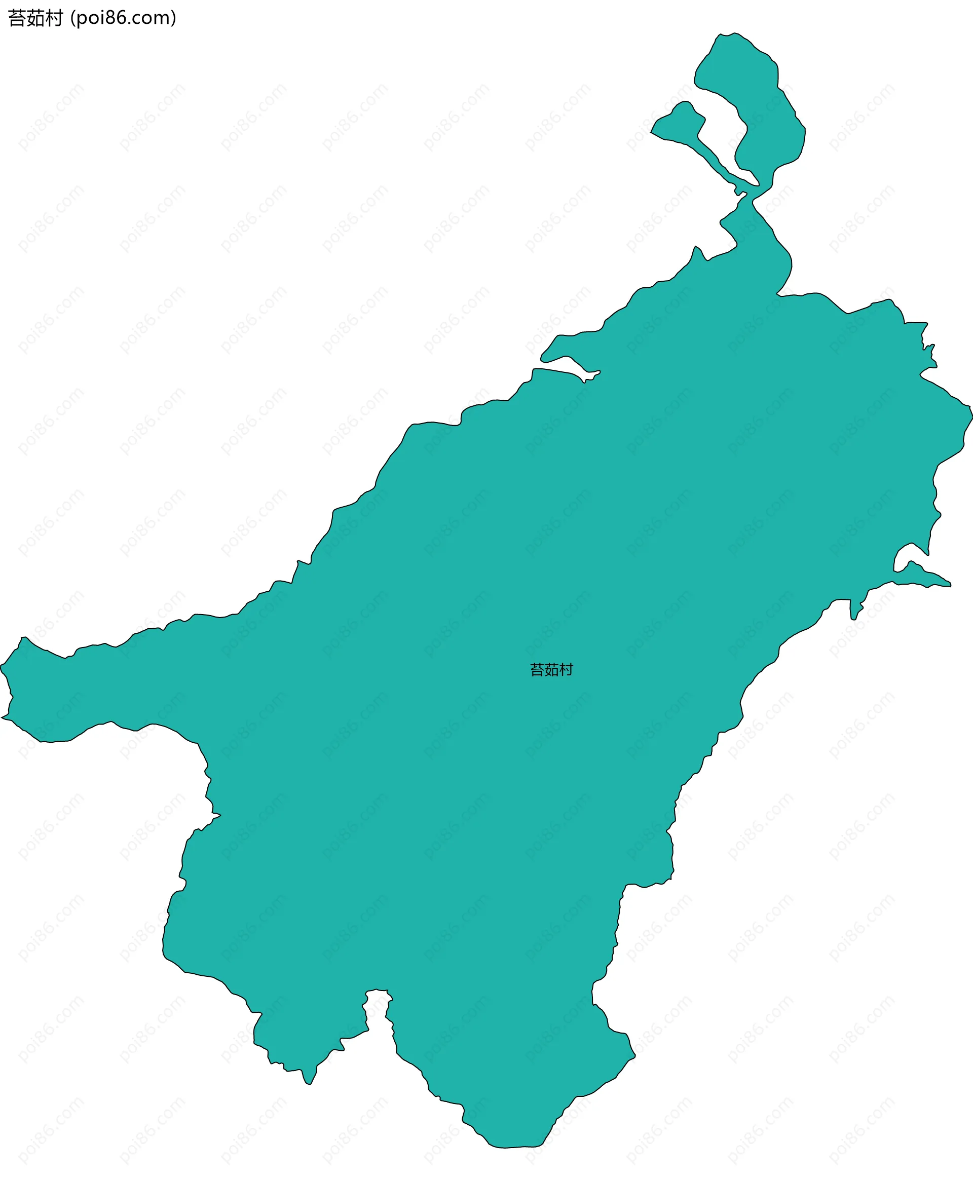 苔茹村边界地图