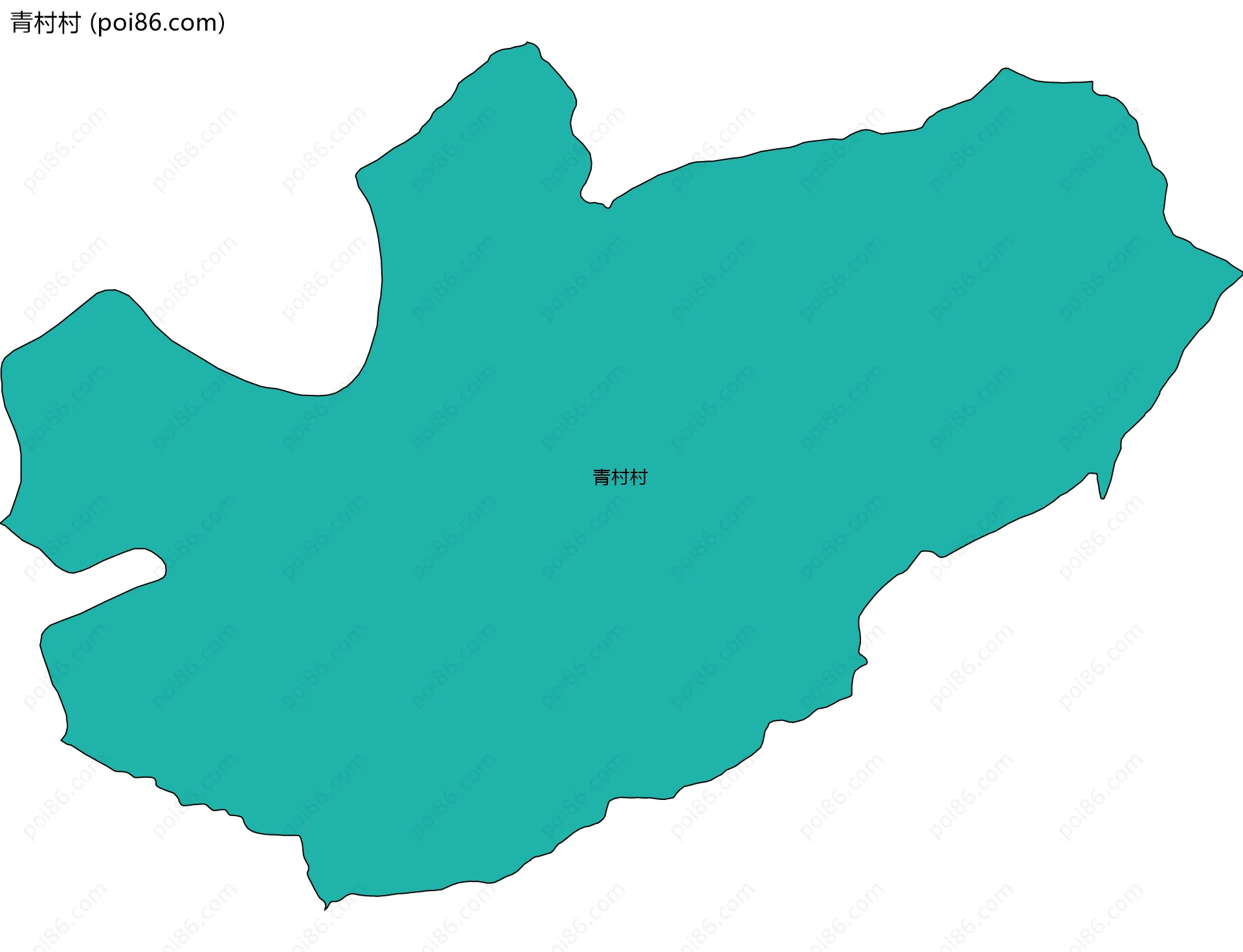 青村村边界地图