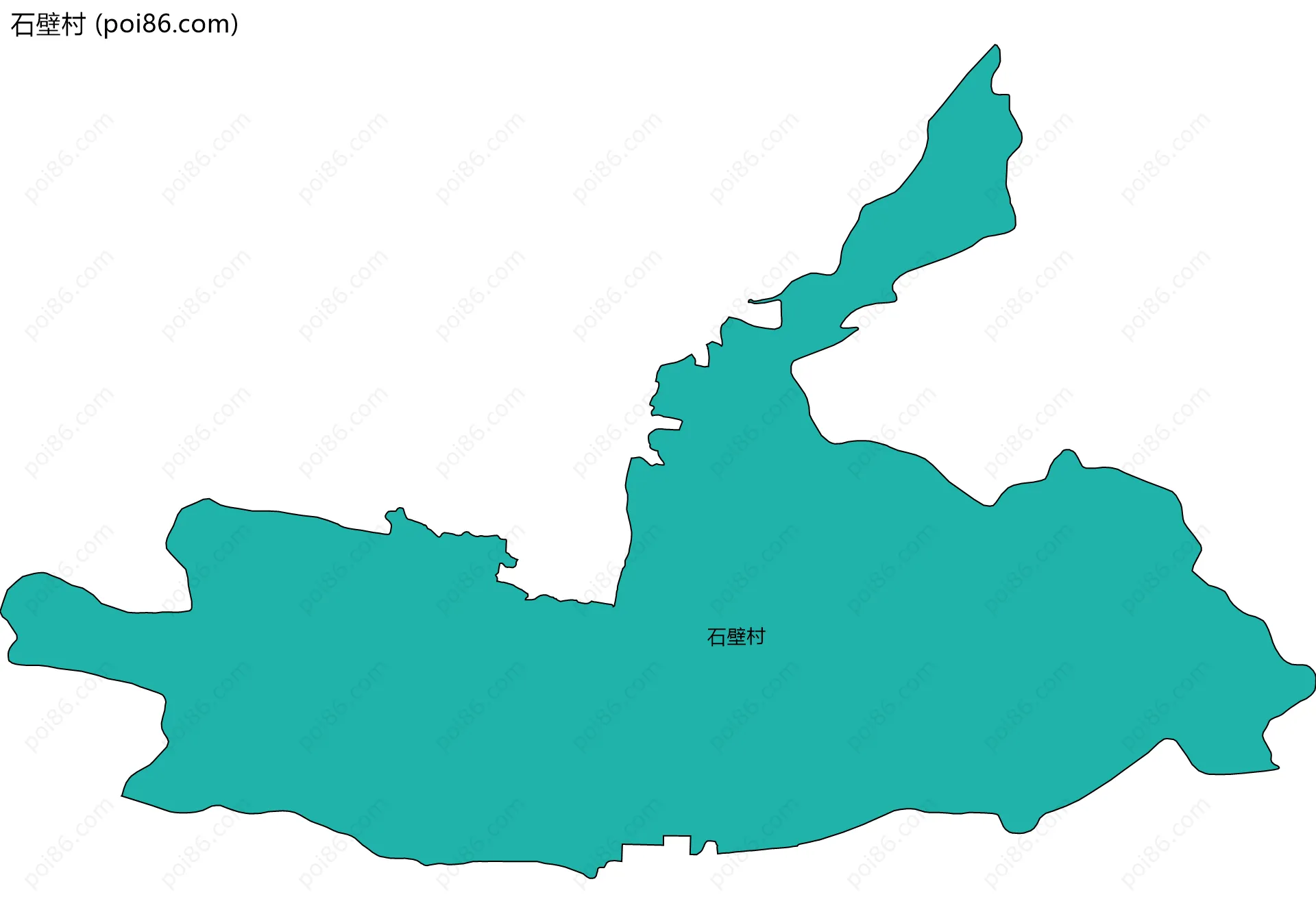 石壁村边界地图