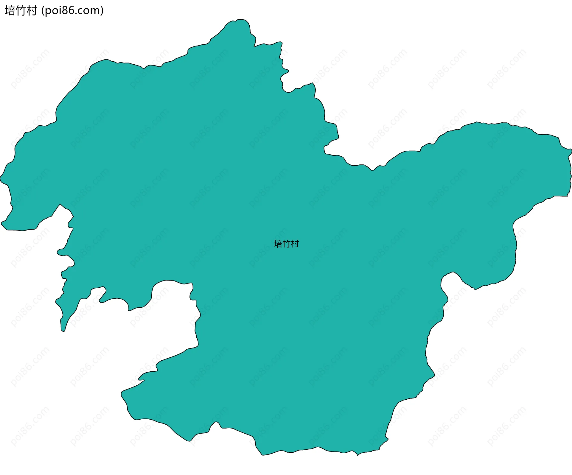 培竹村边界地图