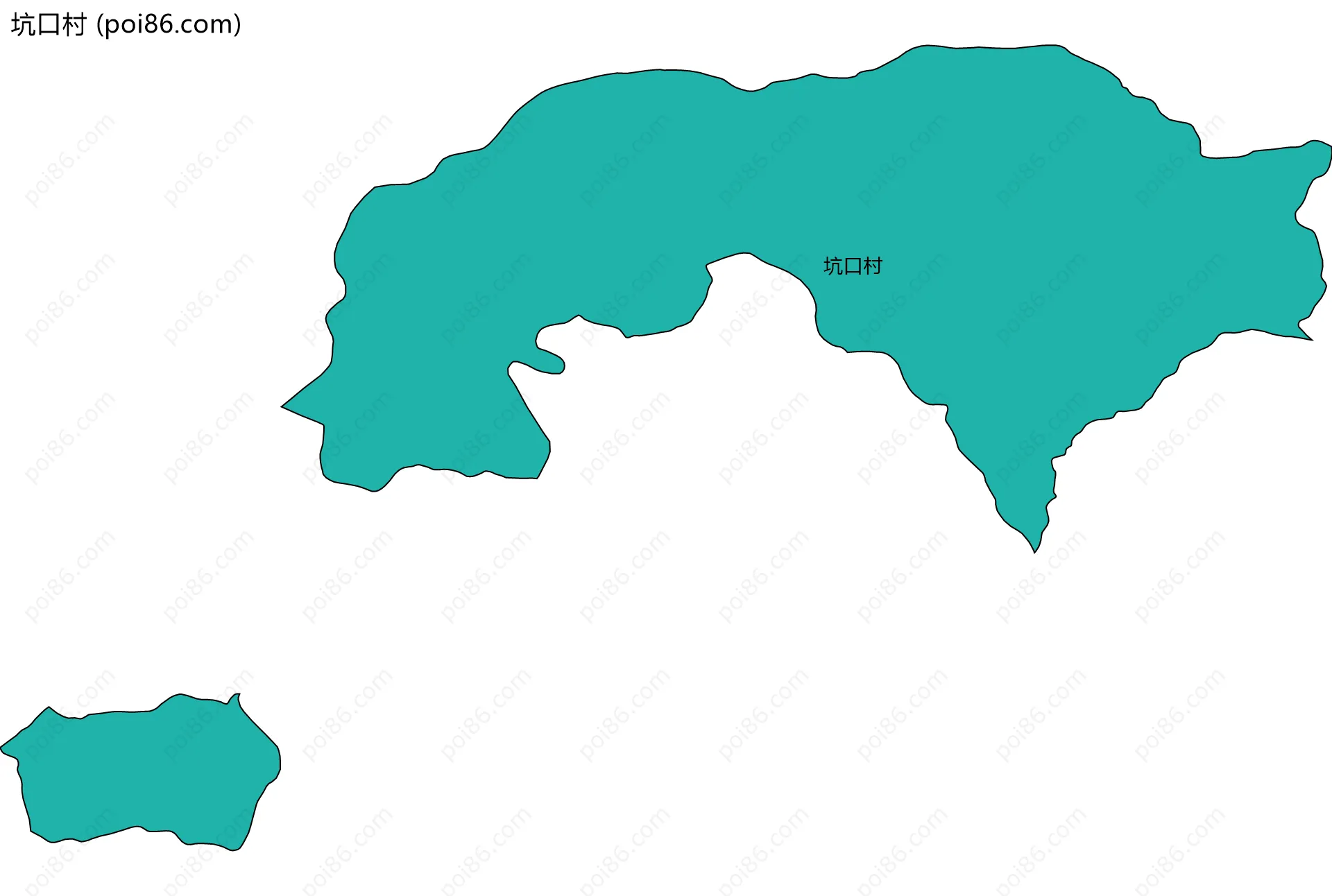 坑口村边界地图