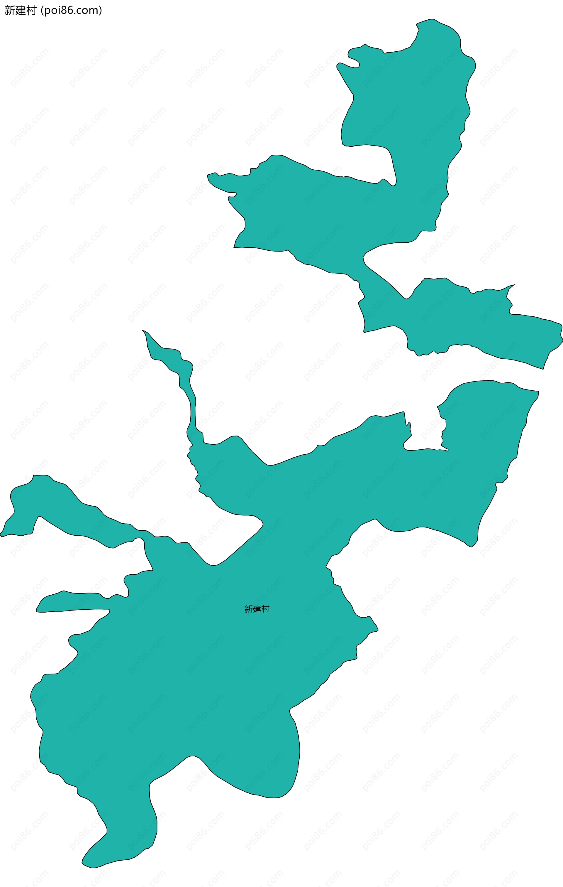 新建村边界地图