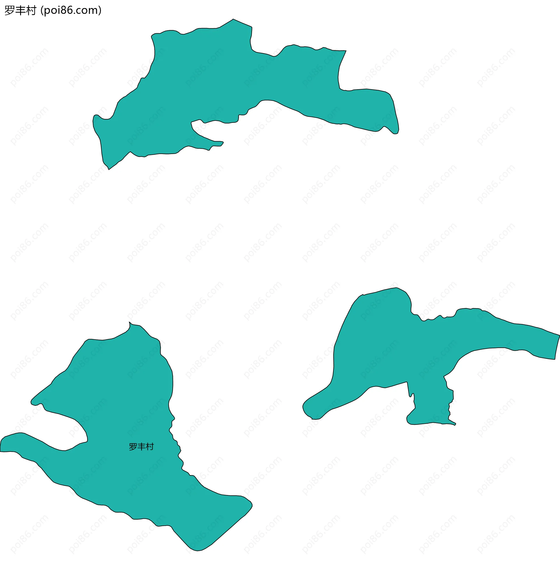 罗丰村边界地图