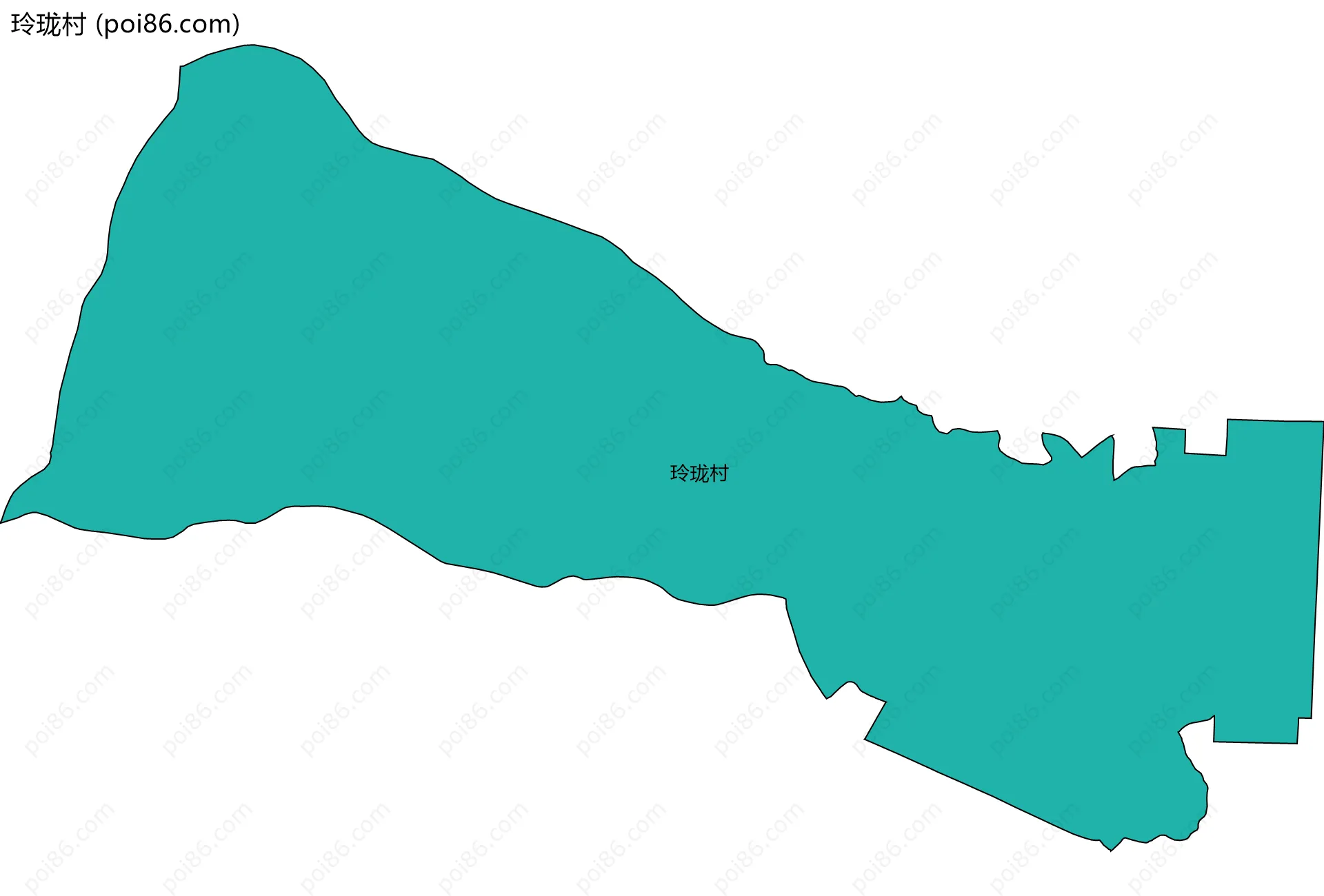 玲珑村边界地图