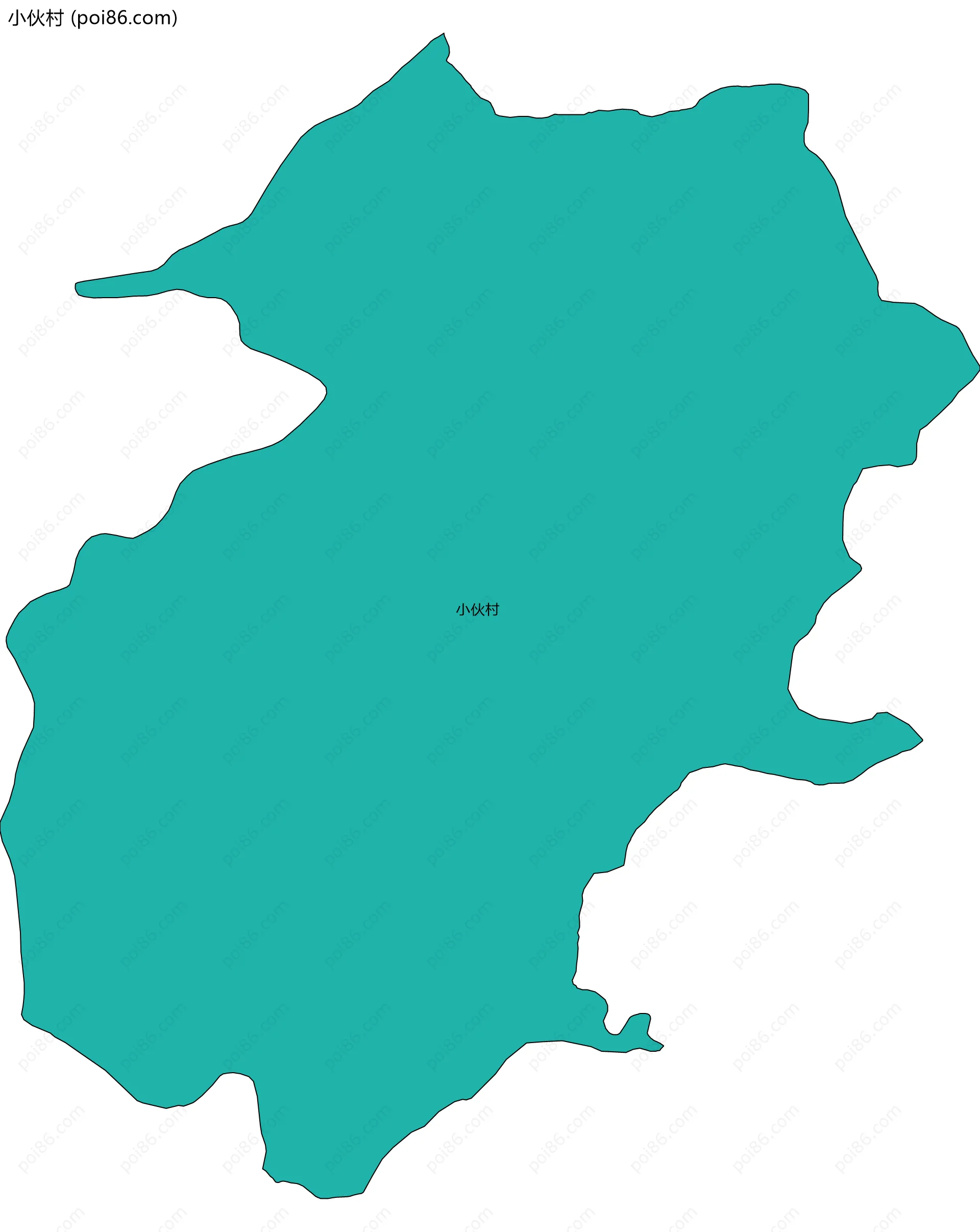 小伙村边界地图