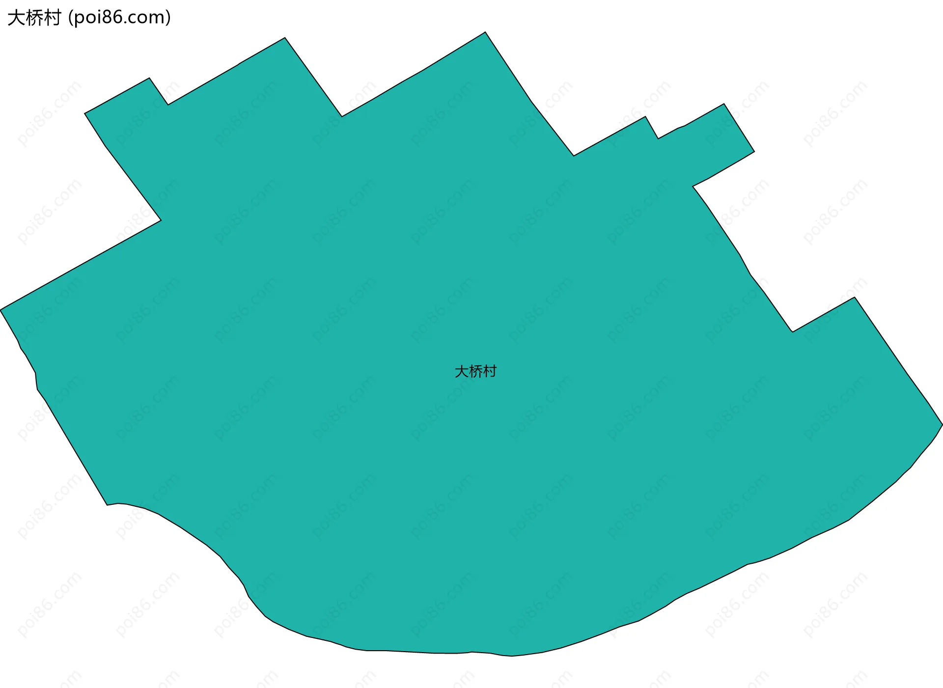 大桥村边界地图