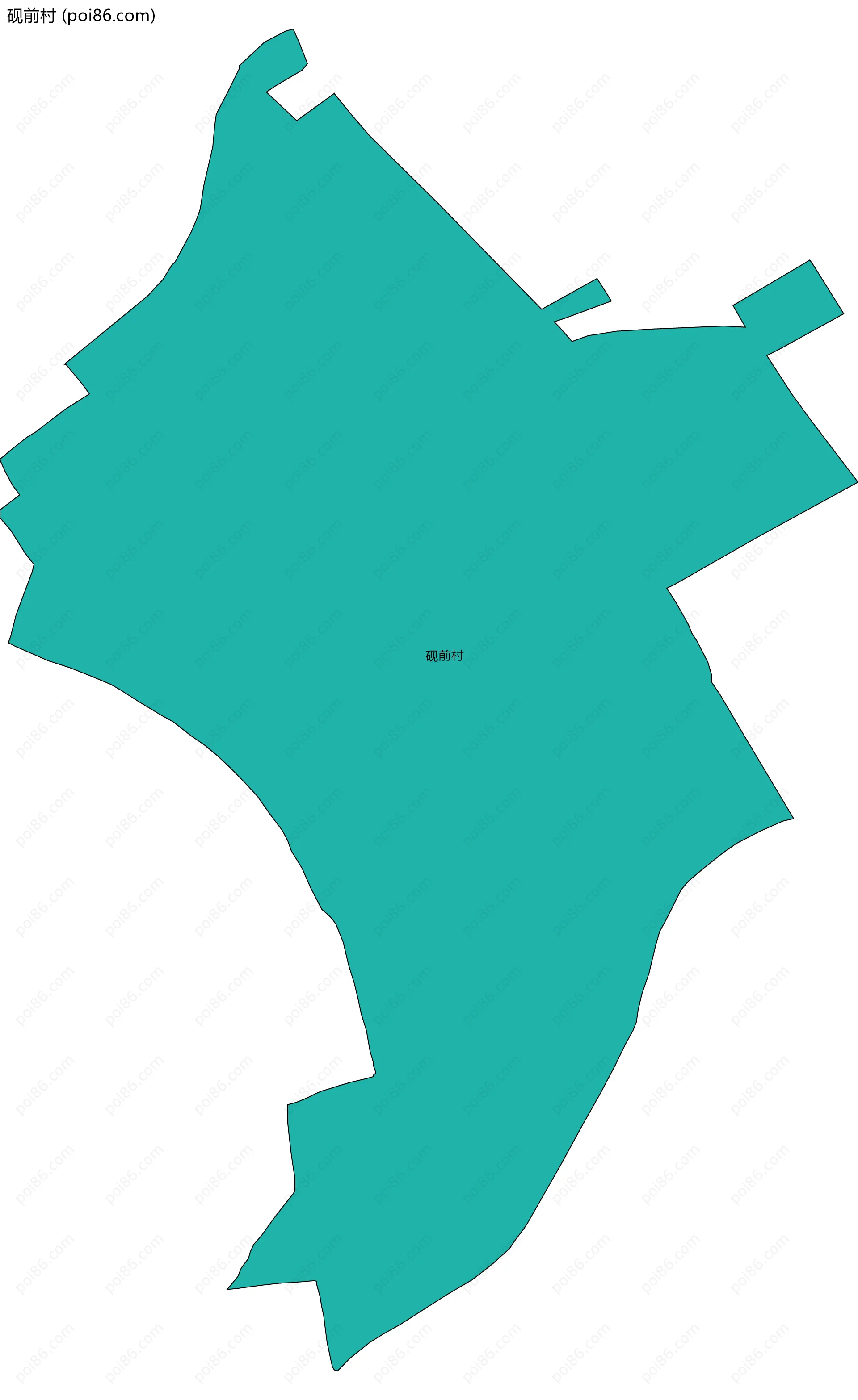 砚前村边界地图