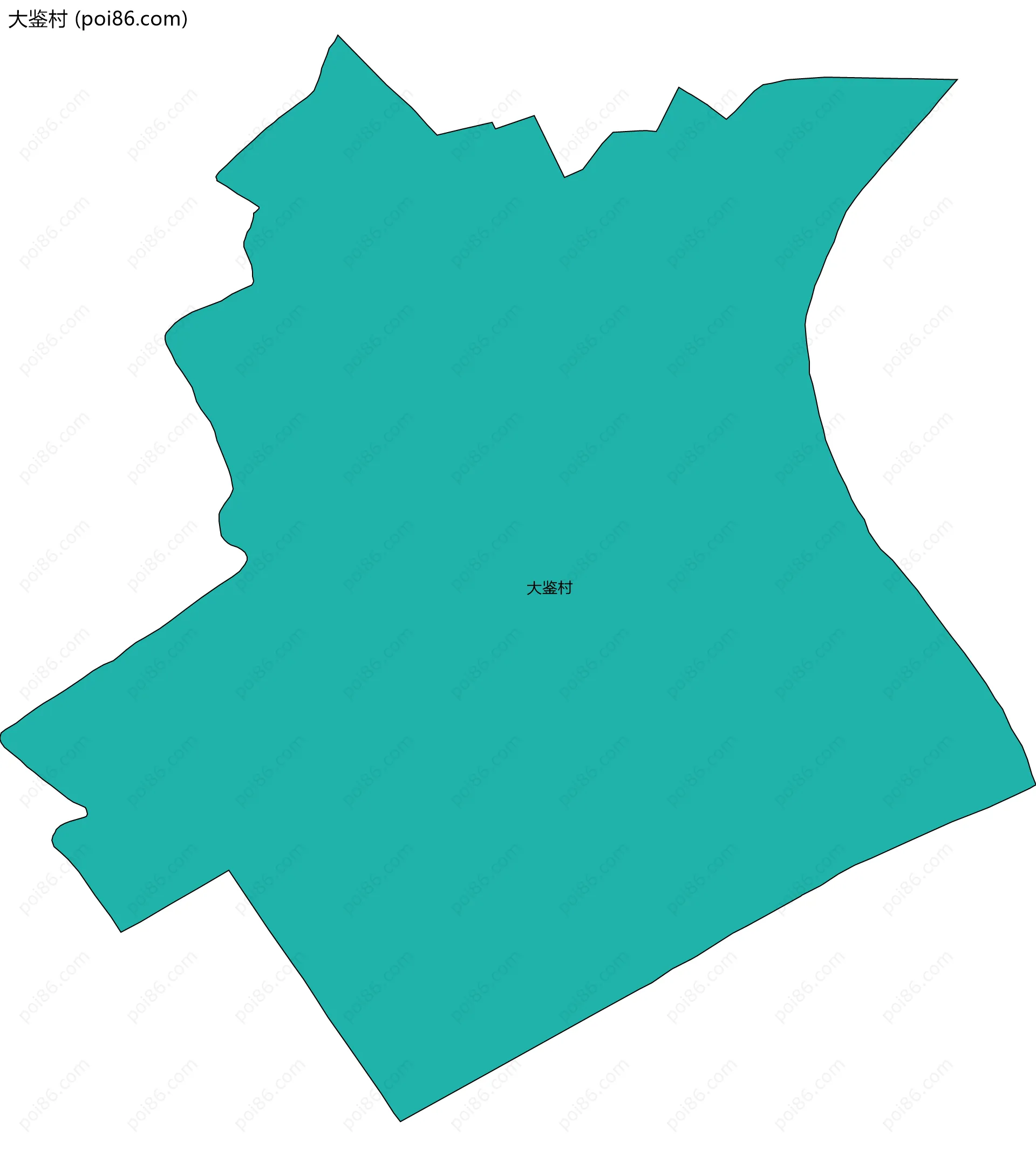 大鉴村边界地图