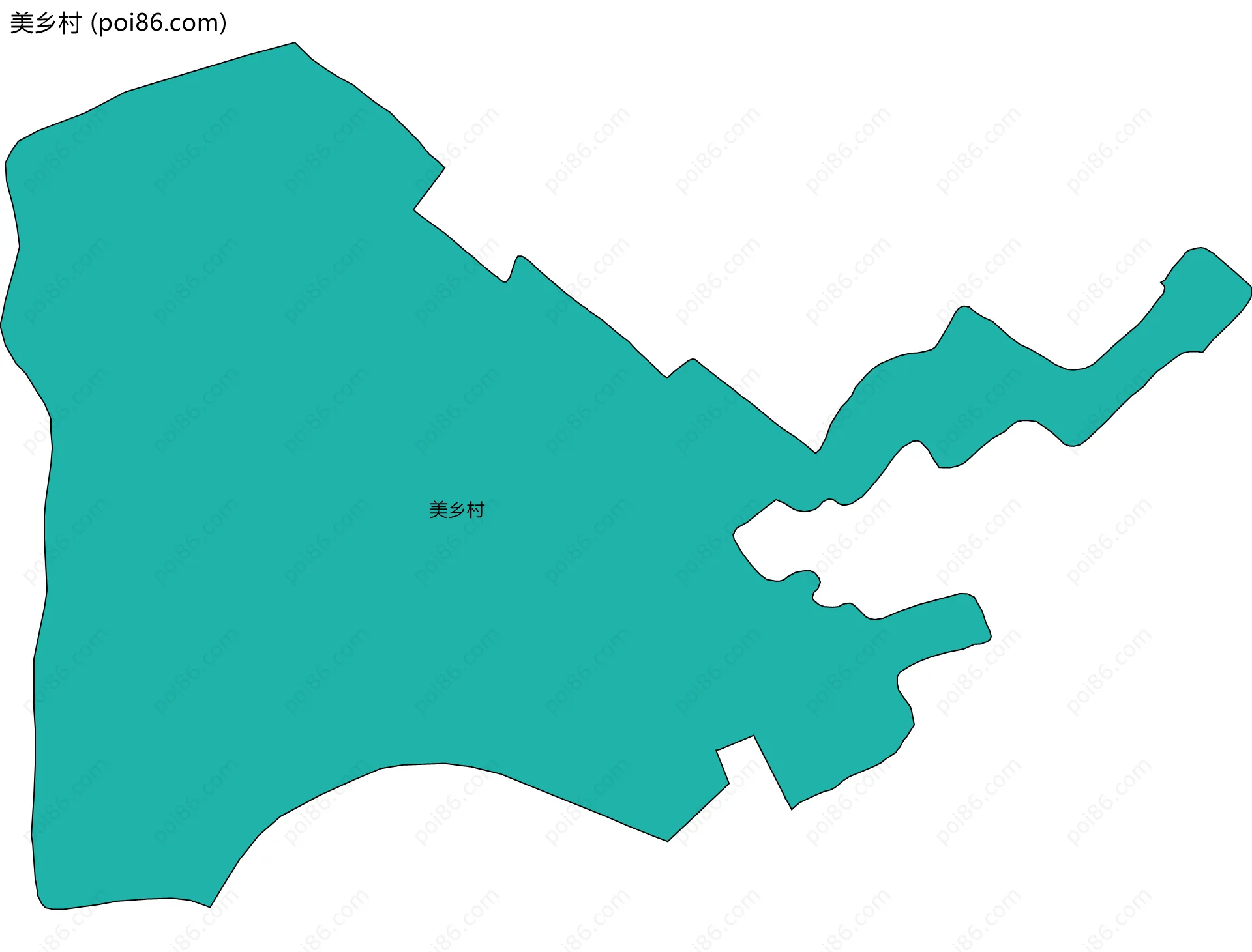 美乡村边界地图