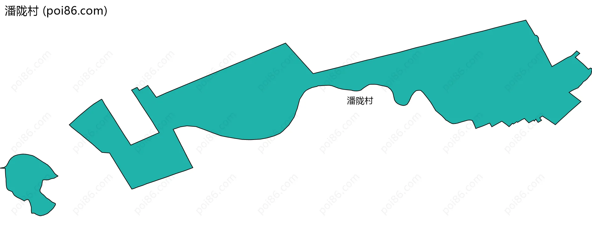 潘陇村边界地图