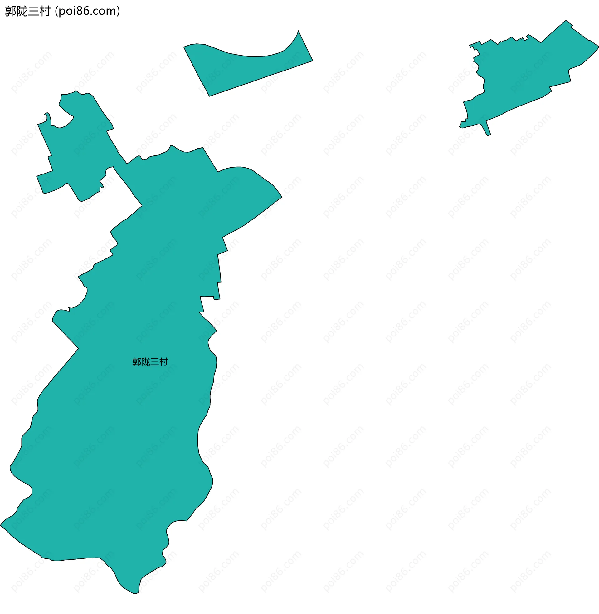 郭陇三村边界地图