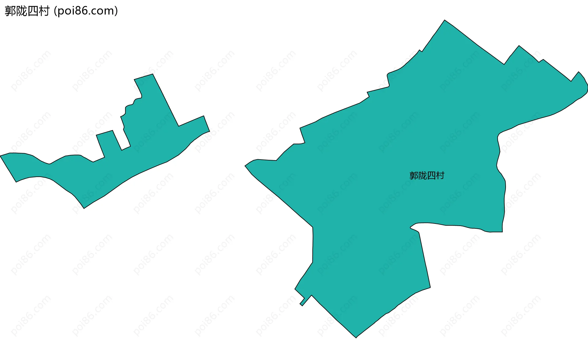 郭陇四村边界地图