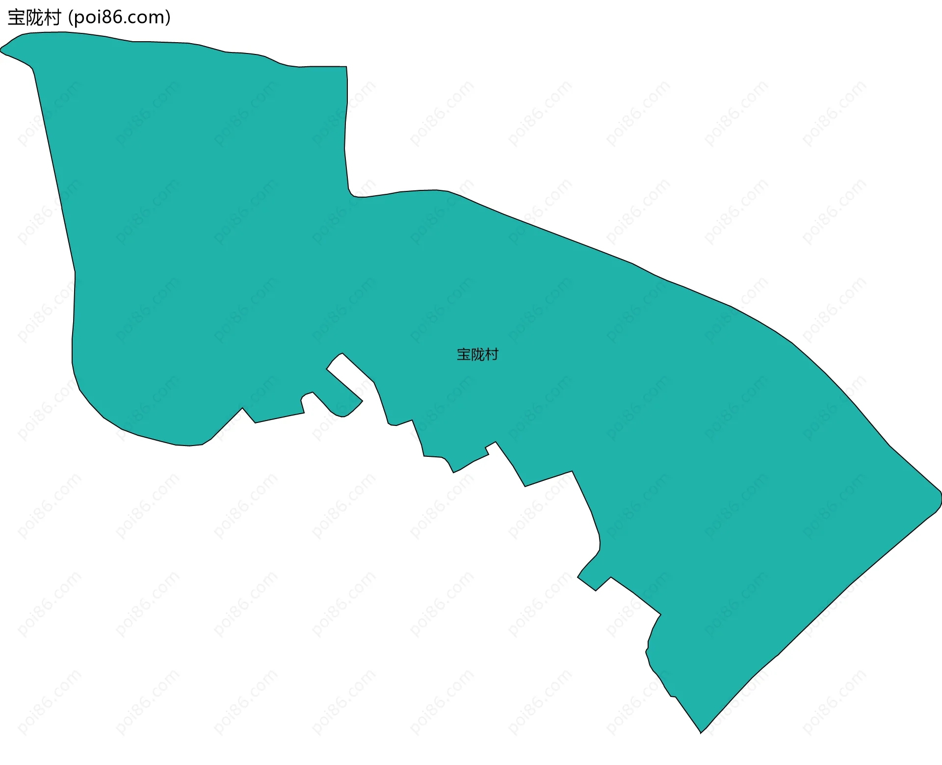 宝陇村边界地图