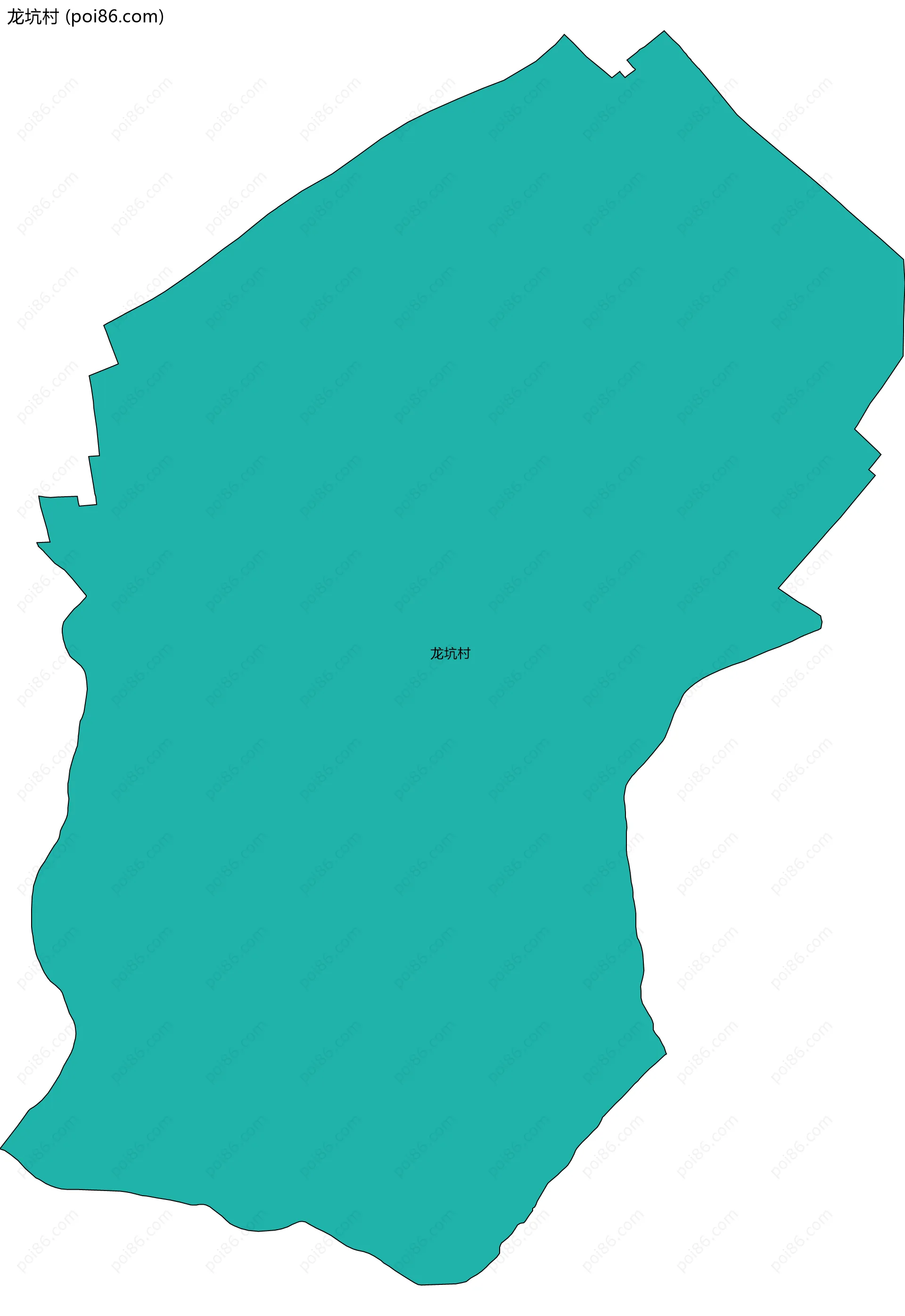 龙坑村边界地图