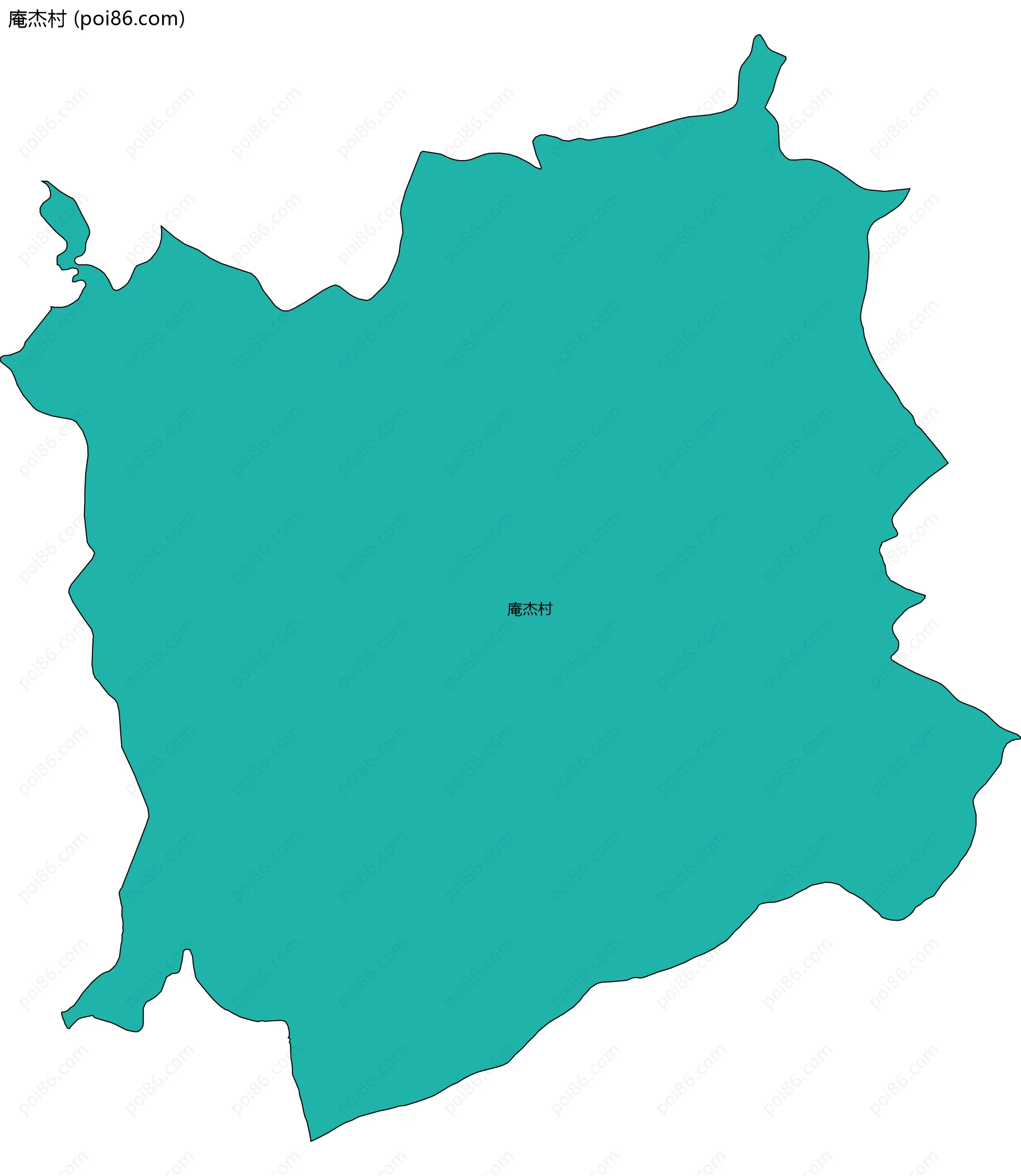 庵杰村边界地图