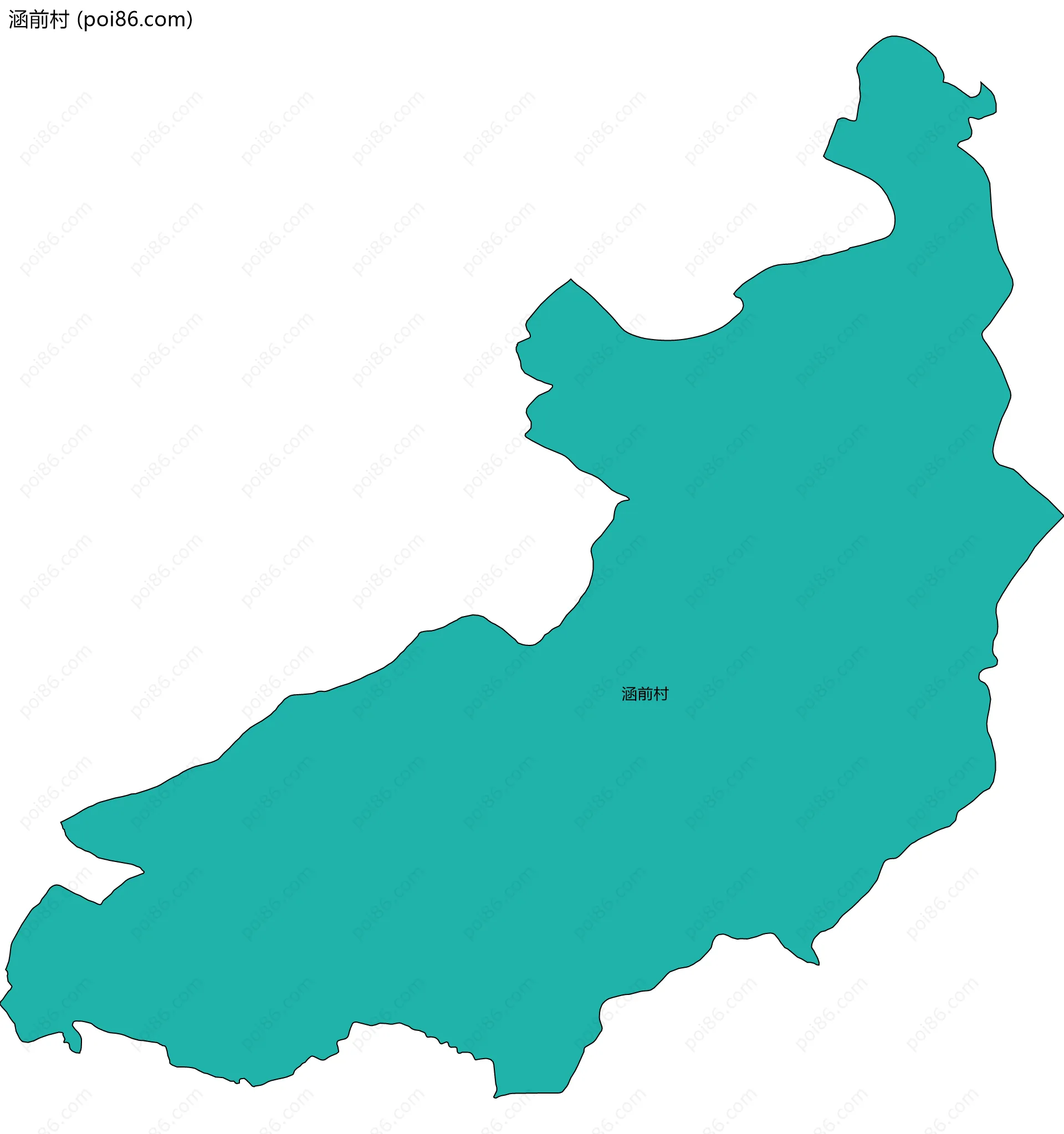 涵前村边界地图